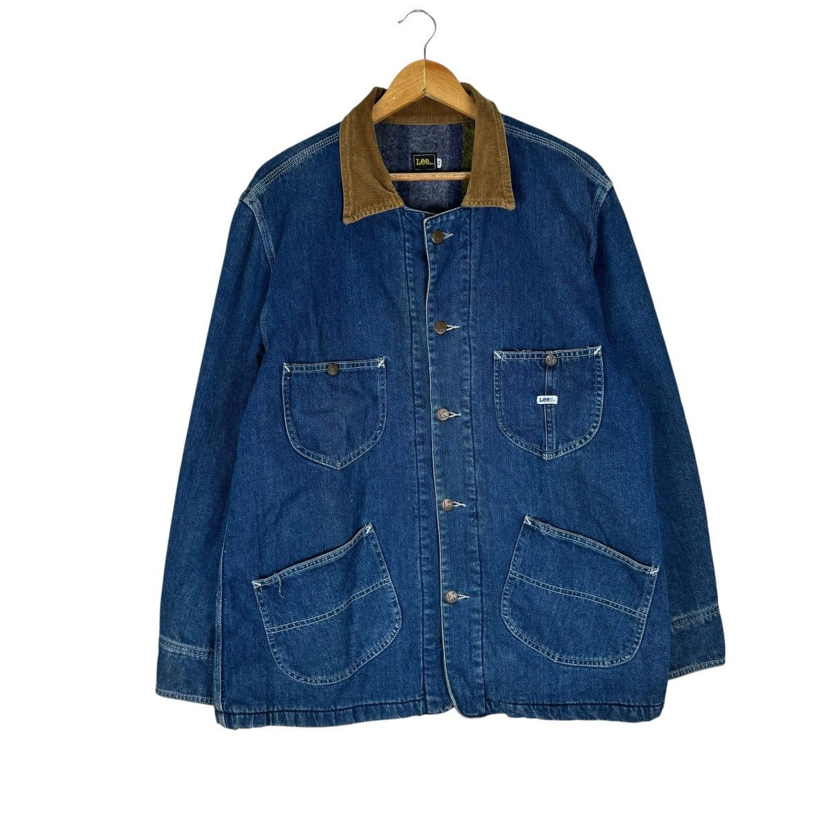 Lee ❄️LEE DENIM CORDUROY COLLAR WORKWEAR JACKET Size US L / EU 52-54 / 3 - 5 Thumbnail