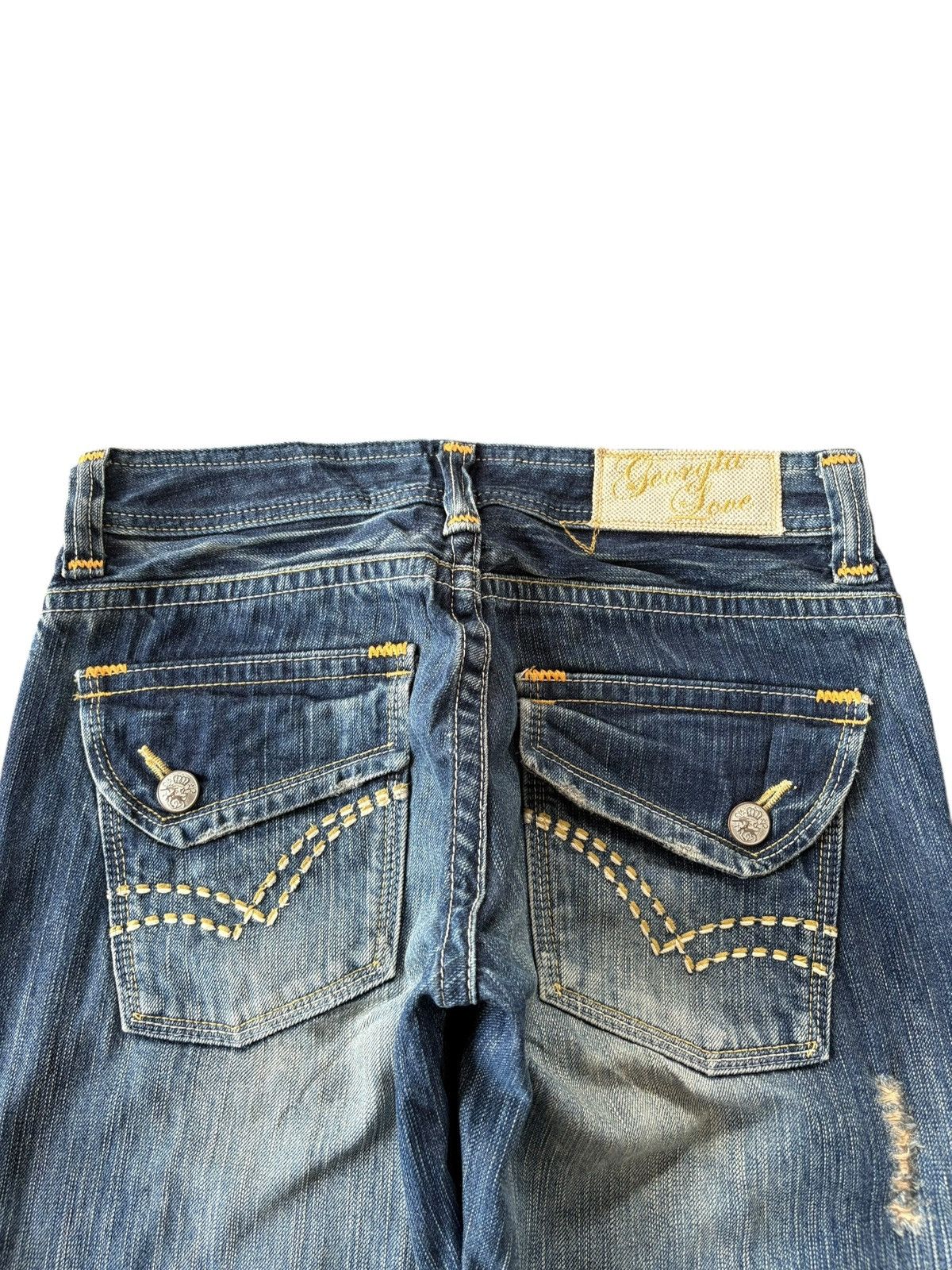Japanese Brand Vintage Japanese Brand Rusty Wash Distress Flare Jeans Size 30" / US 8 / IT 44 - 5 Thumbnail