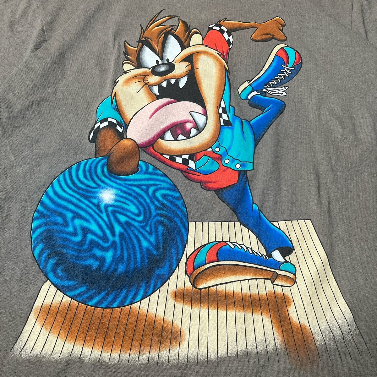 Warner Bros Vintage Warner Bros. Looney Tunes Taz Graphic T-shirt 90s Size US XL / EU 56 / 4 - 3 Thumbnail