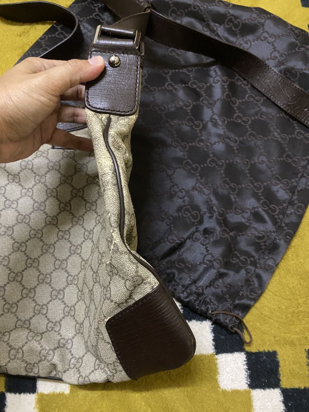 Gucci 💥Last Drop💥Vintage Gucci GG Zip Lock Messenger Bag Size ONE SIZE - 13 Thumbnail