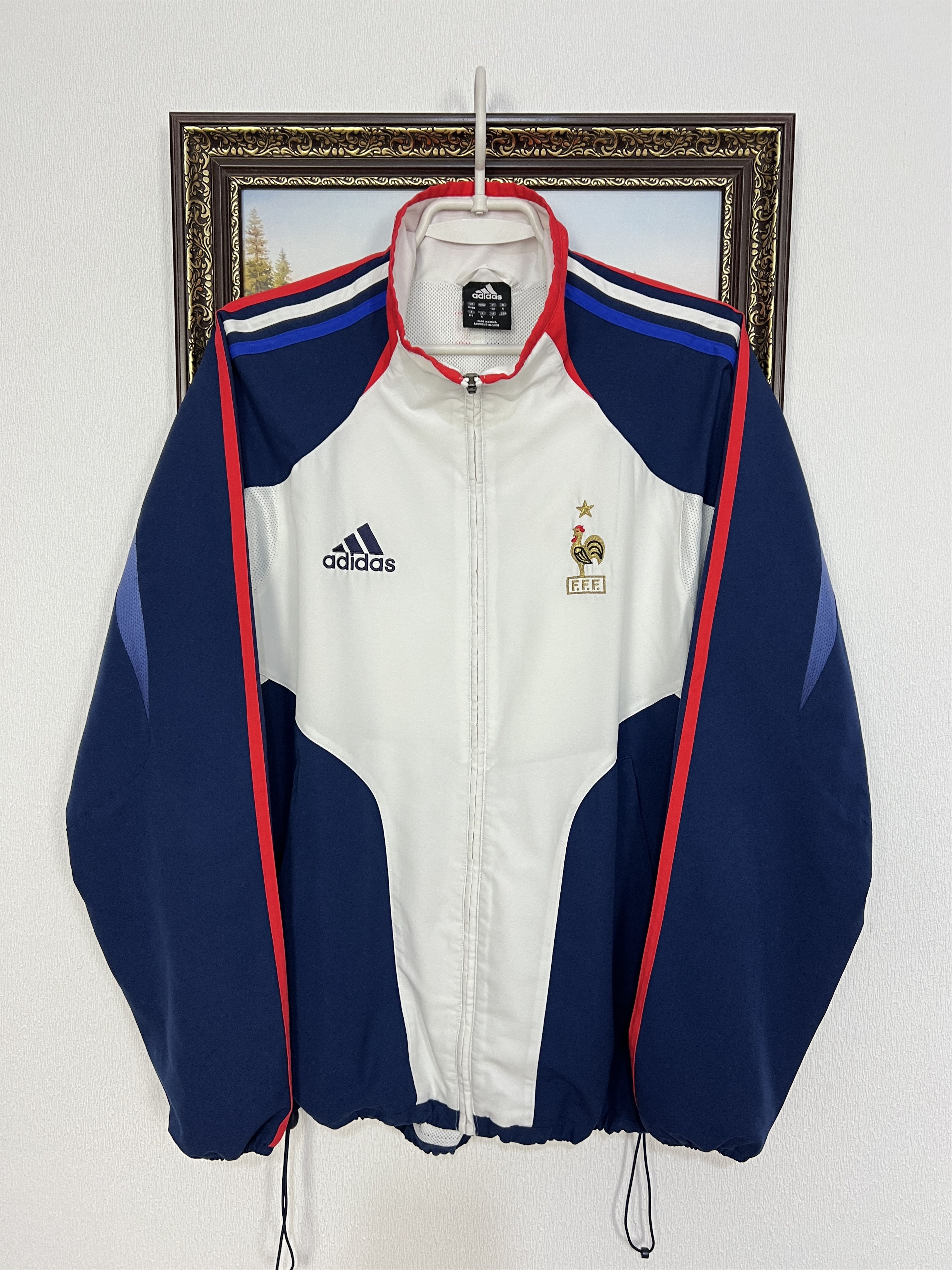 【廃盤品2001年フランス代表】oldトラックジャケットL size Adidas × Vintage Adidas France 2001 Football Jacket Soccer Track