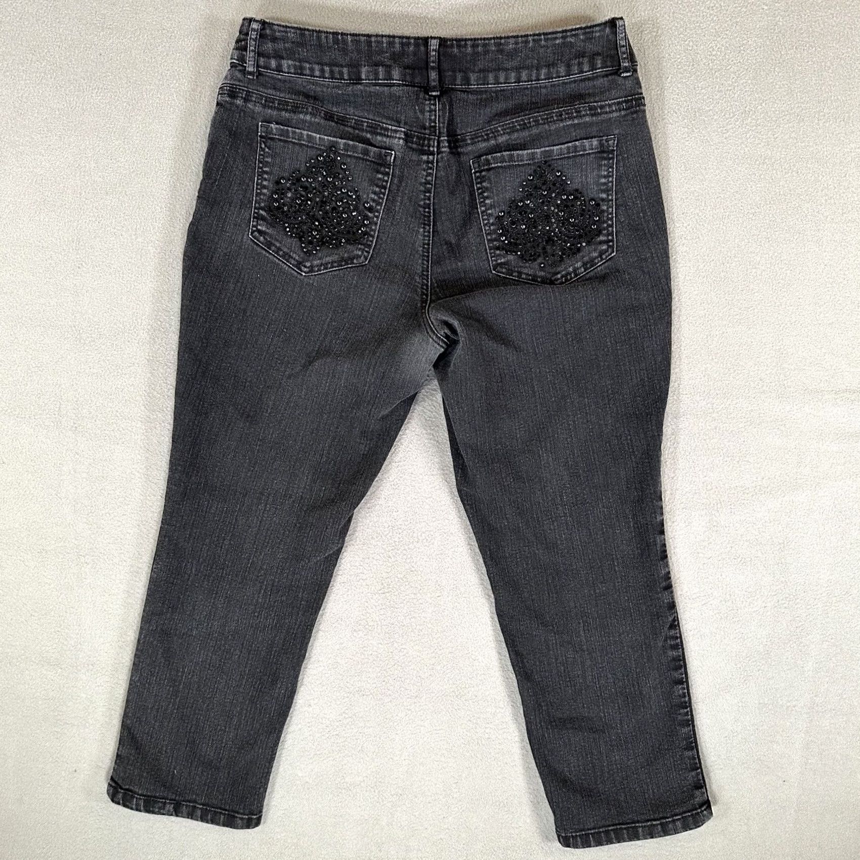 Vintage Chico's Platinum Jeans Womens 0.5 Black Denim Ultimate Fit Mid Rise Size 25" / US 0 / IT 36 - 2 Thumbnail
