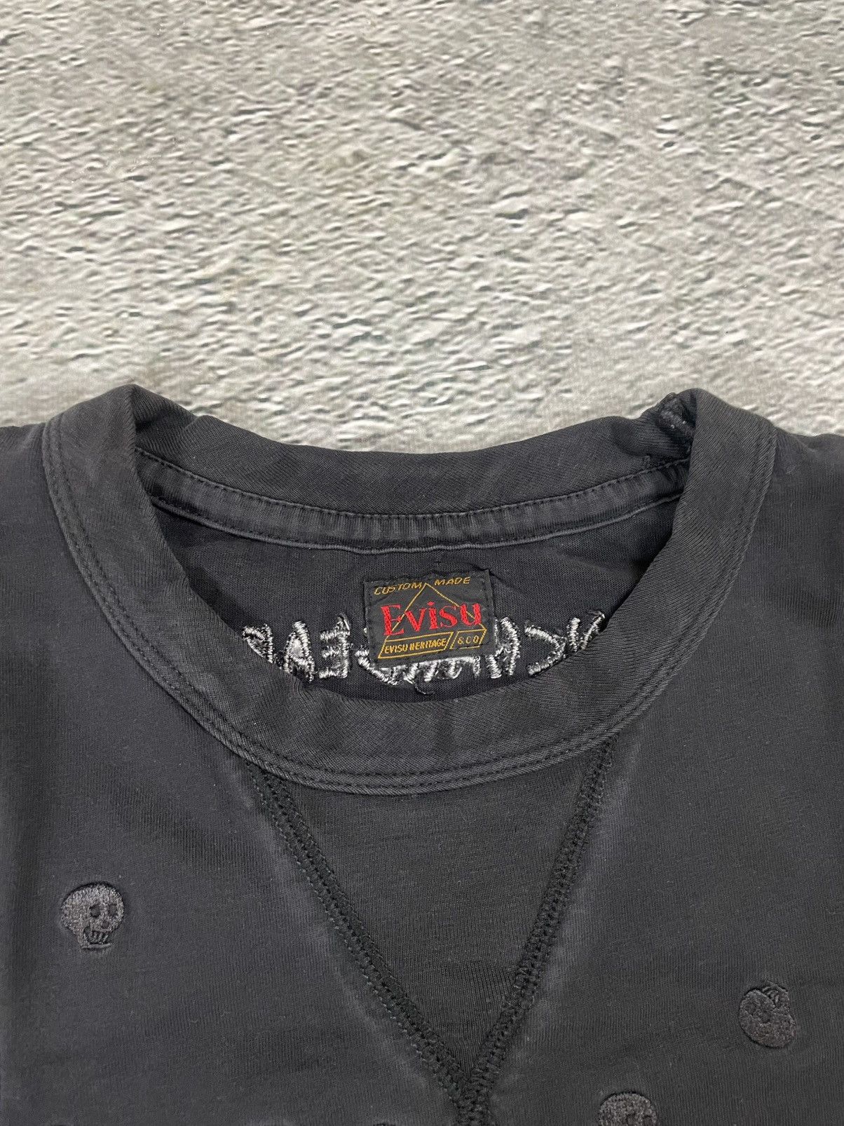 Evisu Evisu t-shirt vintage big logo seagull black skulls Size US M / EU 48-50 / 2 - 3 Thumbnail