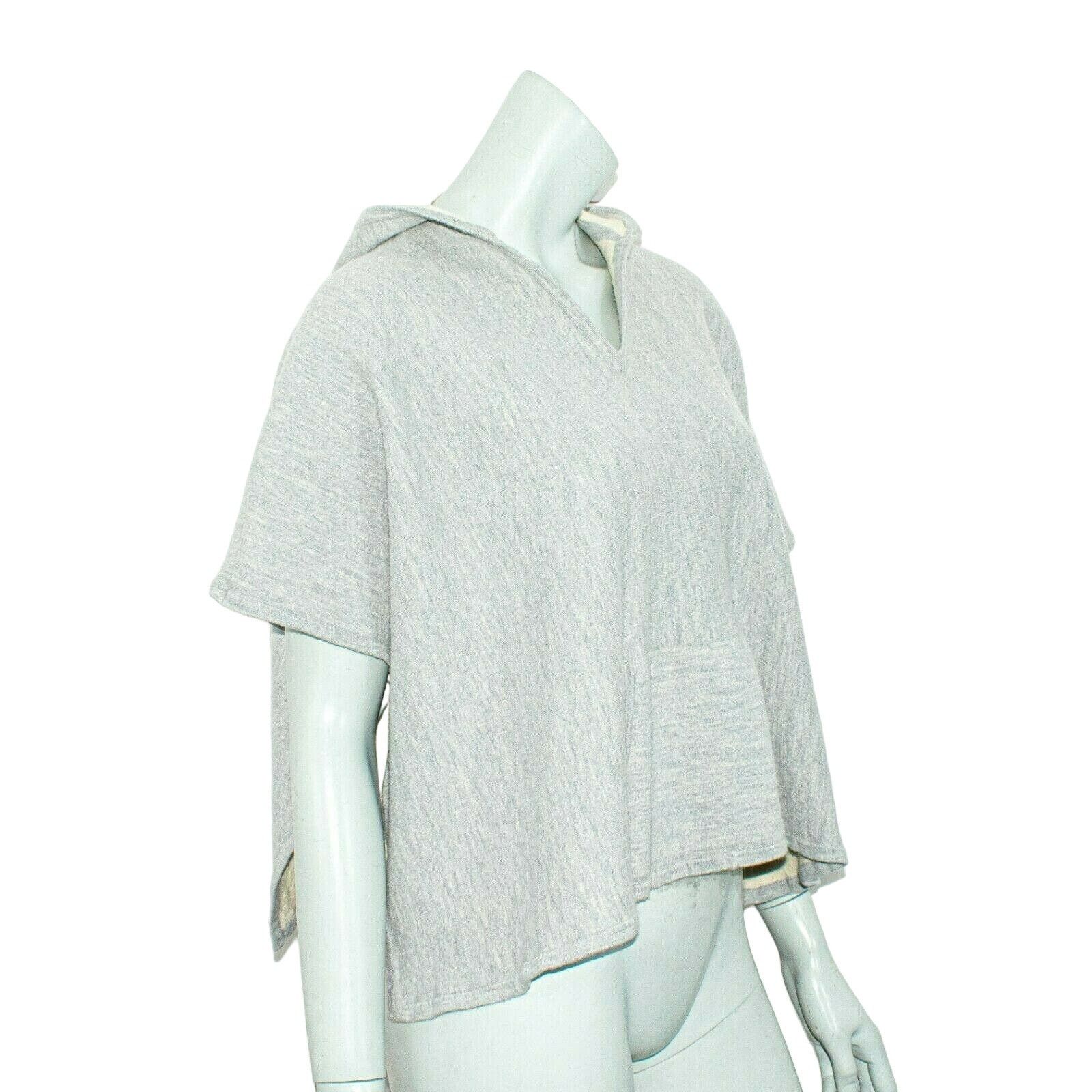 Vince VINCE Women's Crop Poncho Cape Hooded Sweater Gray Size XS / US 0-2 / IT 36-38 - 6 Thumbnail