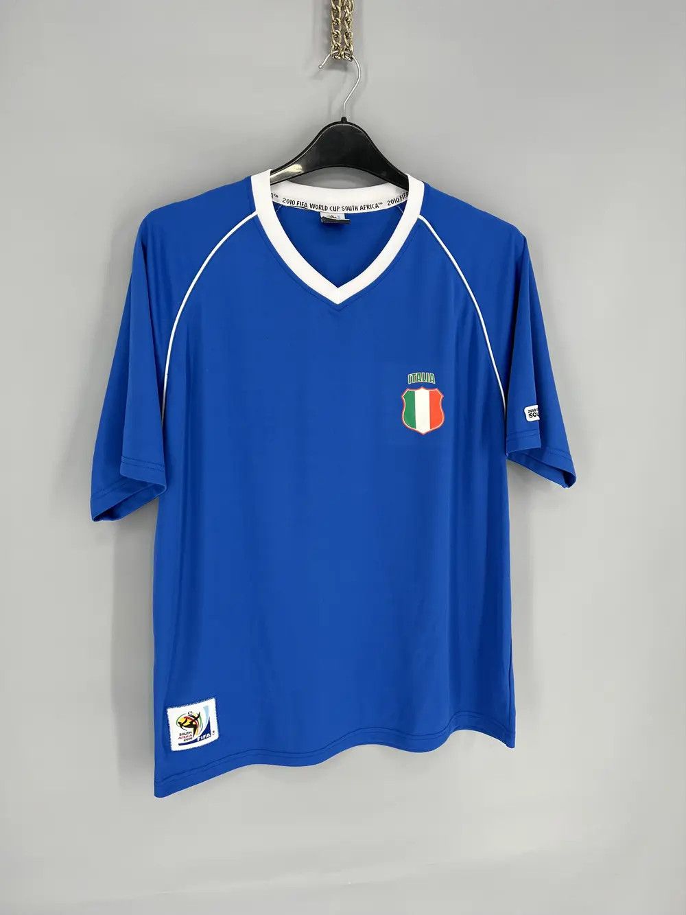 Vintage South Africa Fifa World Cup Soccer Tee 2010 ITALIA Size US XL / EU 56 / 4 - 2 Thumbnail