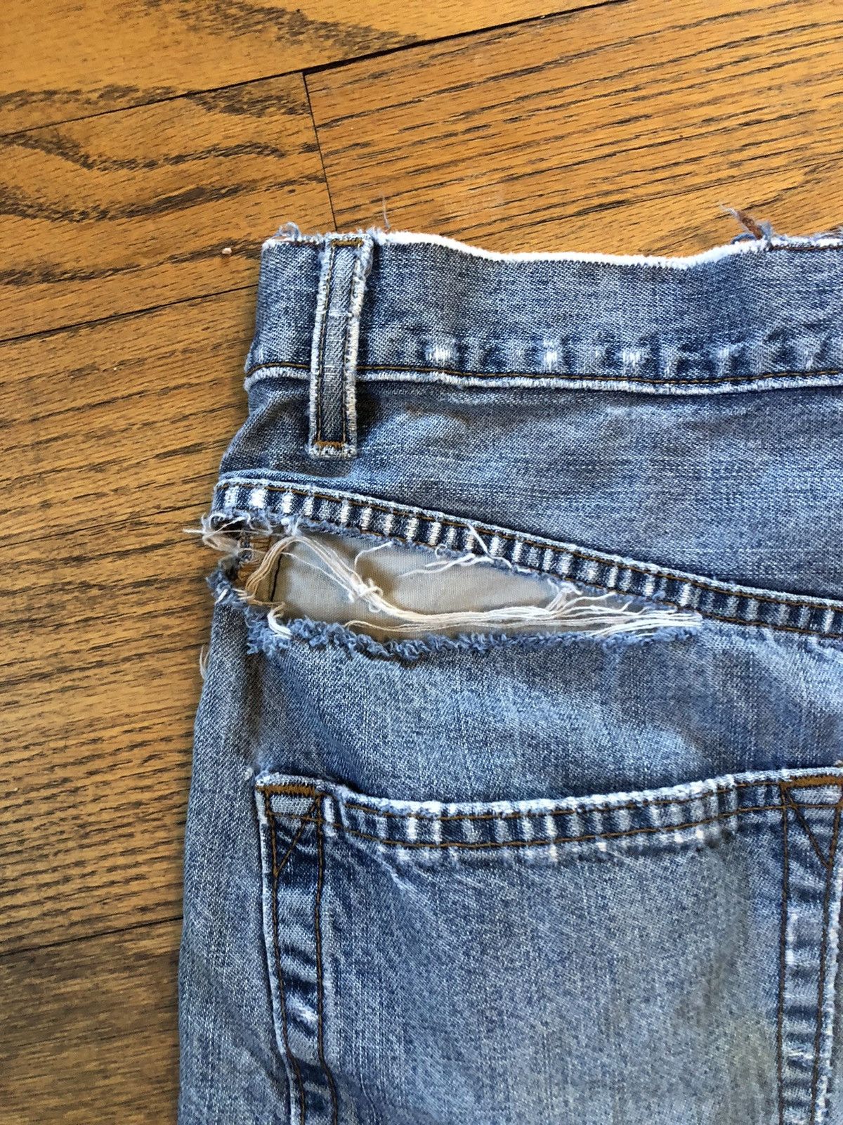Levi's × Vintage Rare Thrashed Vintage Levi denims Size US 36 / EU 52 - 4 Thumbnail