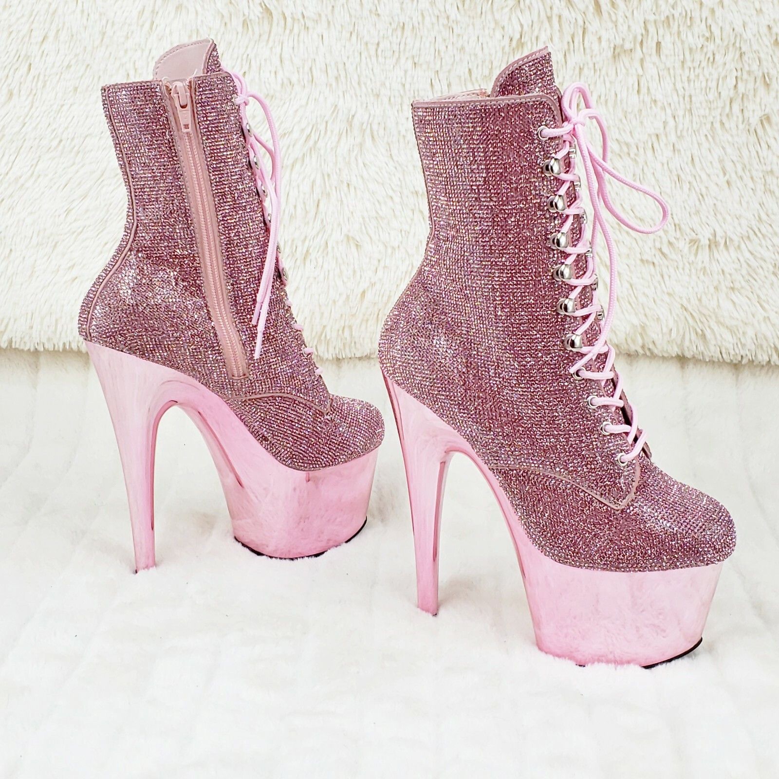 Other Adore 1020CHRS Bejeweled Rhinestone 7" Heel Platform Ankle B Size US 10 / IT 40 - 2 Thumbnail