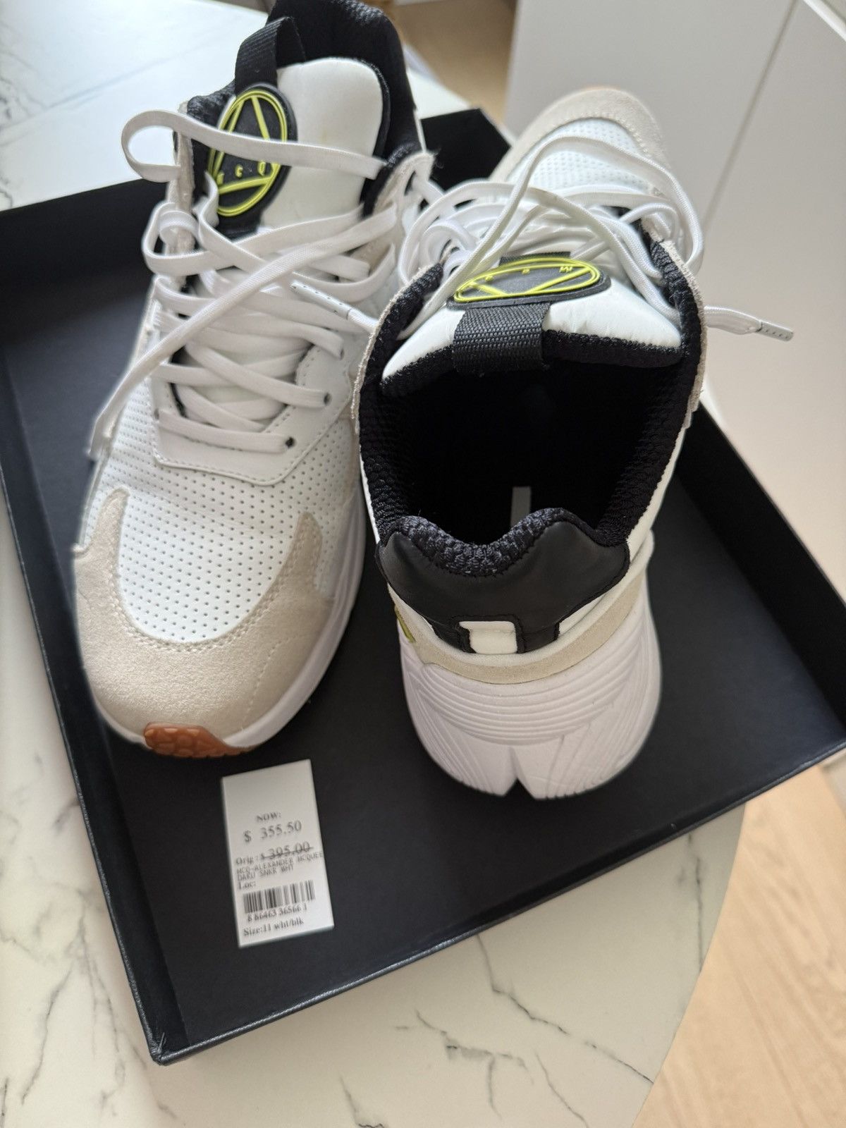 Alexander McQueen McQ Alexander McQueen White and Black Daku Sneakers Size US 10 / EU 43 - 3 Thumbnail