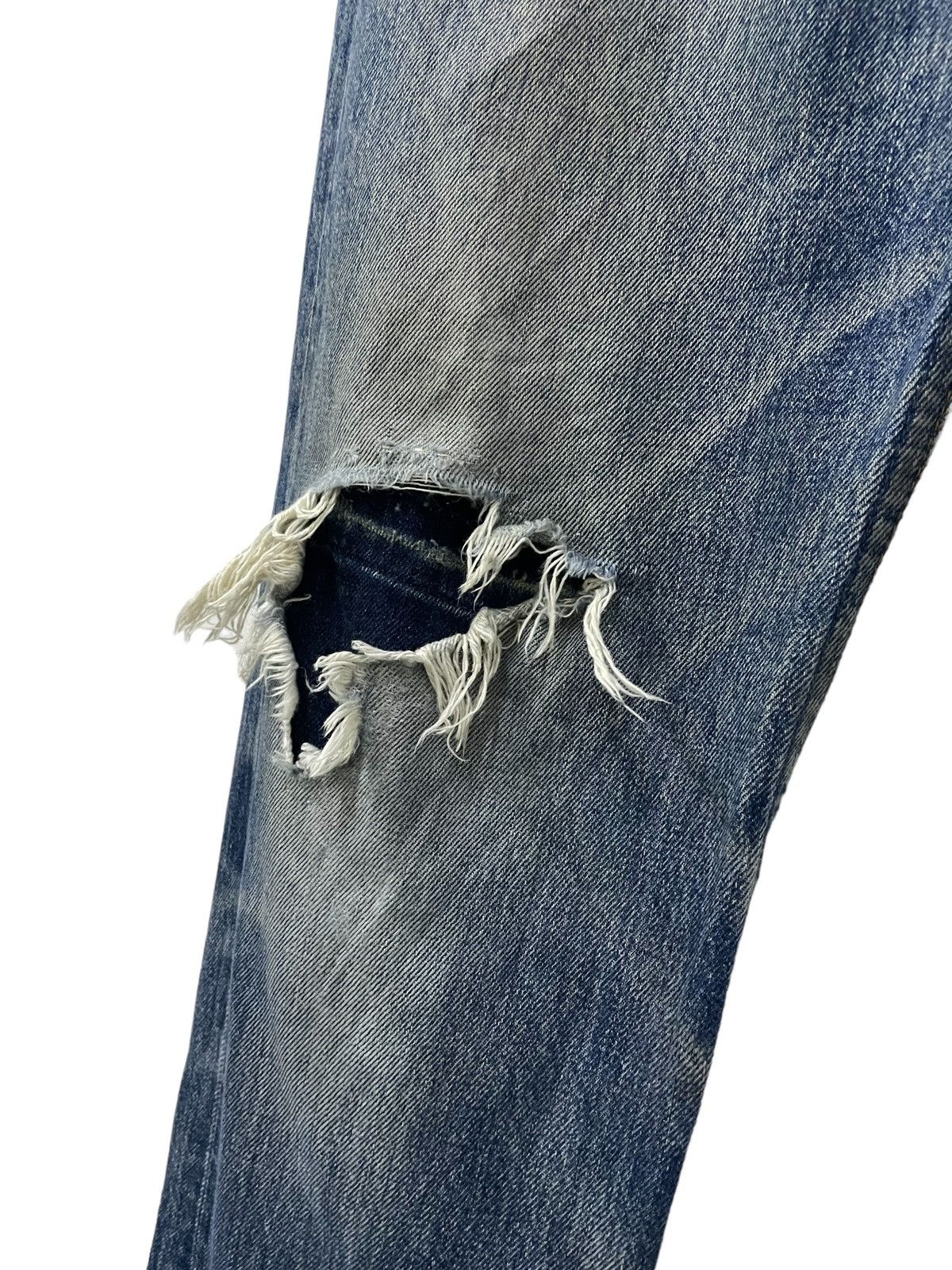 Levi's × Vintage Vintage 90s Levis 501 Japan Made Distressed Repaired Jeans Size US 30 / EU 46 - 7 Thumbnail
