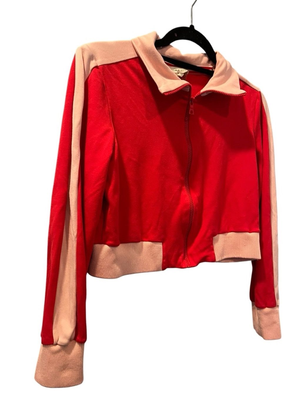 Alice + Olivia Alice + Olivia AIR Jackson Cropped Track Jacket Red Pink Med Size M / US 6-8 / IT 42-44 - 5 Thumbnail