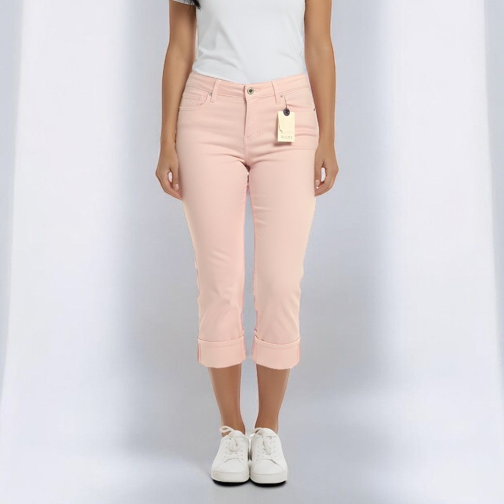 NYDJ NYDJ Marilyn Women’s Peach Straight Crop Denim Jeans Sz 16 Size 36" / US 14 / IT 50 - 2 Thumbnail