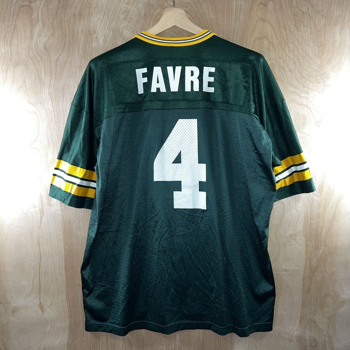 Champion VINTAGE 90s NFL GREEN BAY PACKERS BRETT FAVRE JERSEY Size US L / EU 52-54 / 3 - 9 Thumbnail