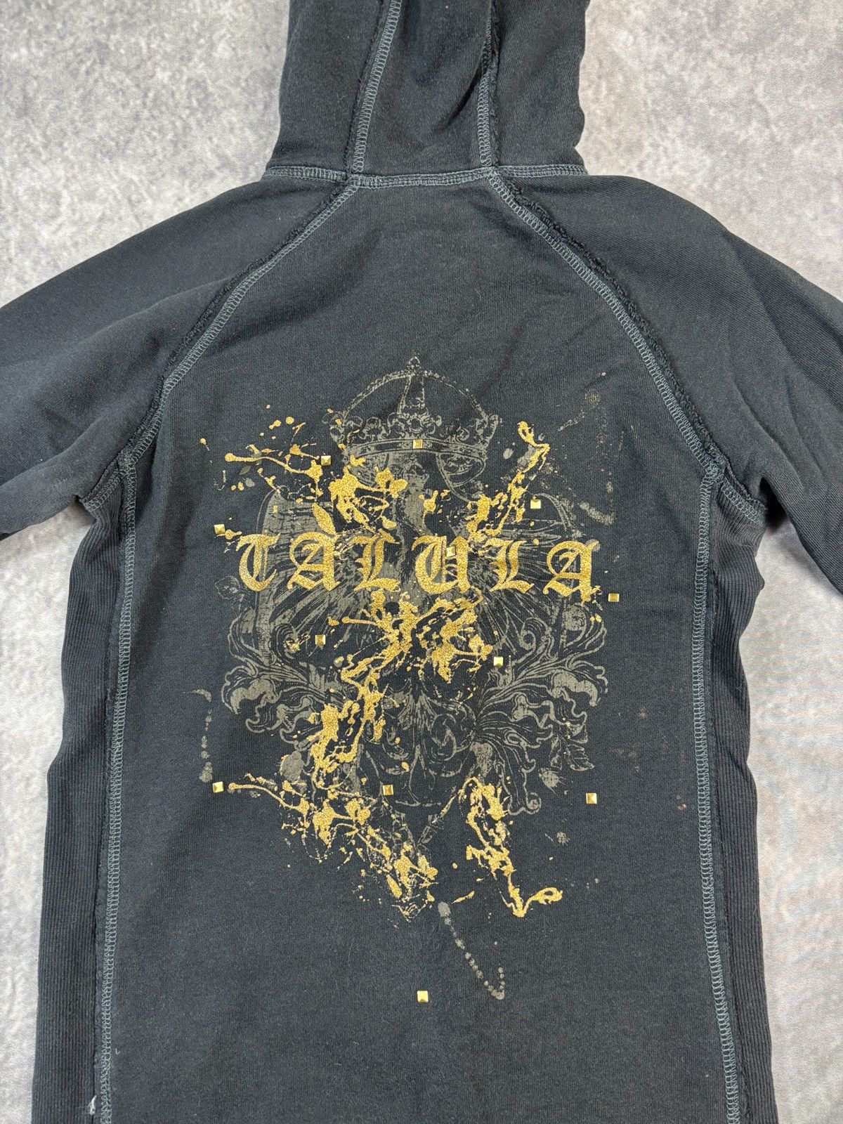 Juicy Couture × Other 2000s Talula Hoodie Vintage Pullover Half Button Sweatshirt Size XS / US 0-2 / IT 36-38 - 2 Thumbnail