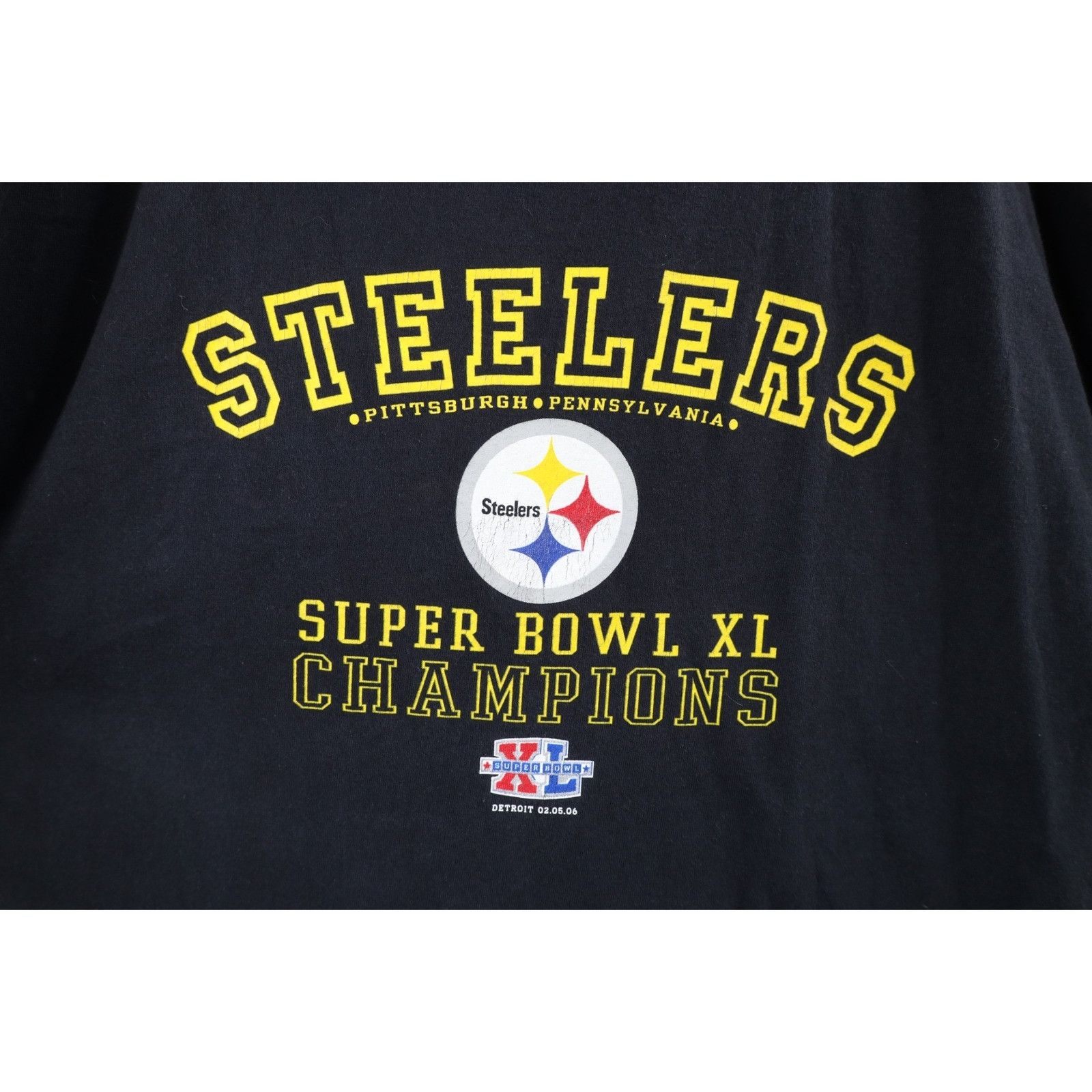 Vintage Vintage Super Bowl XL Champions Pittsburgh Steelers T-Shirt Size US XXL / EU 58 / 5 - 4 Thumbnail