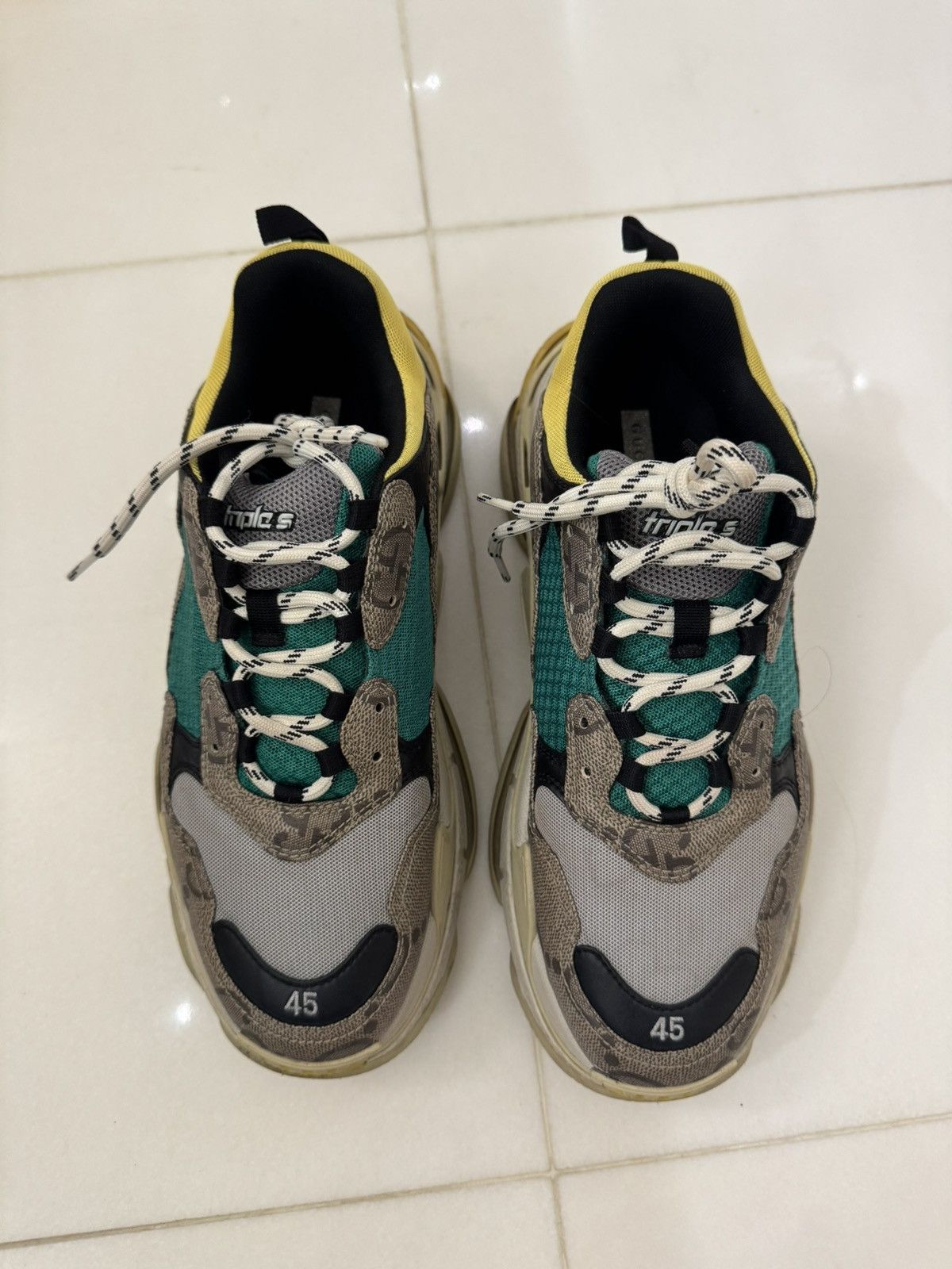 Balenciaga × Gucci Balenciaga Gucci Triple S Size US 13 / EU 46 - 3 Thumbnail