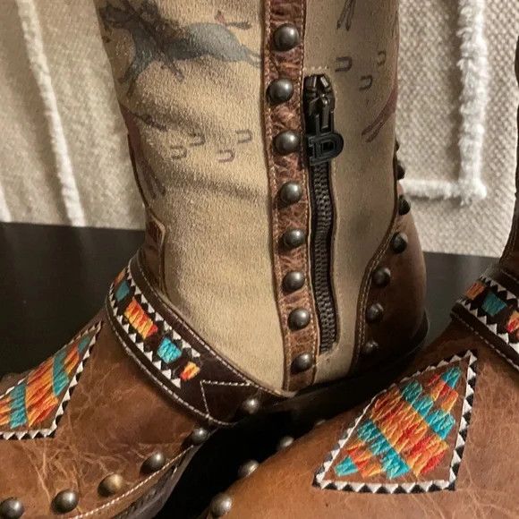 Double D Ranch × Old Gringo Double D by Old Gringo Ledger Art, Oryx Size US 7.5 / IT 37.5 - 3 Thumbnail