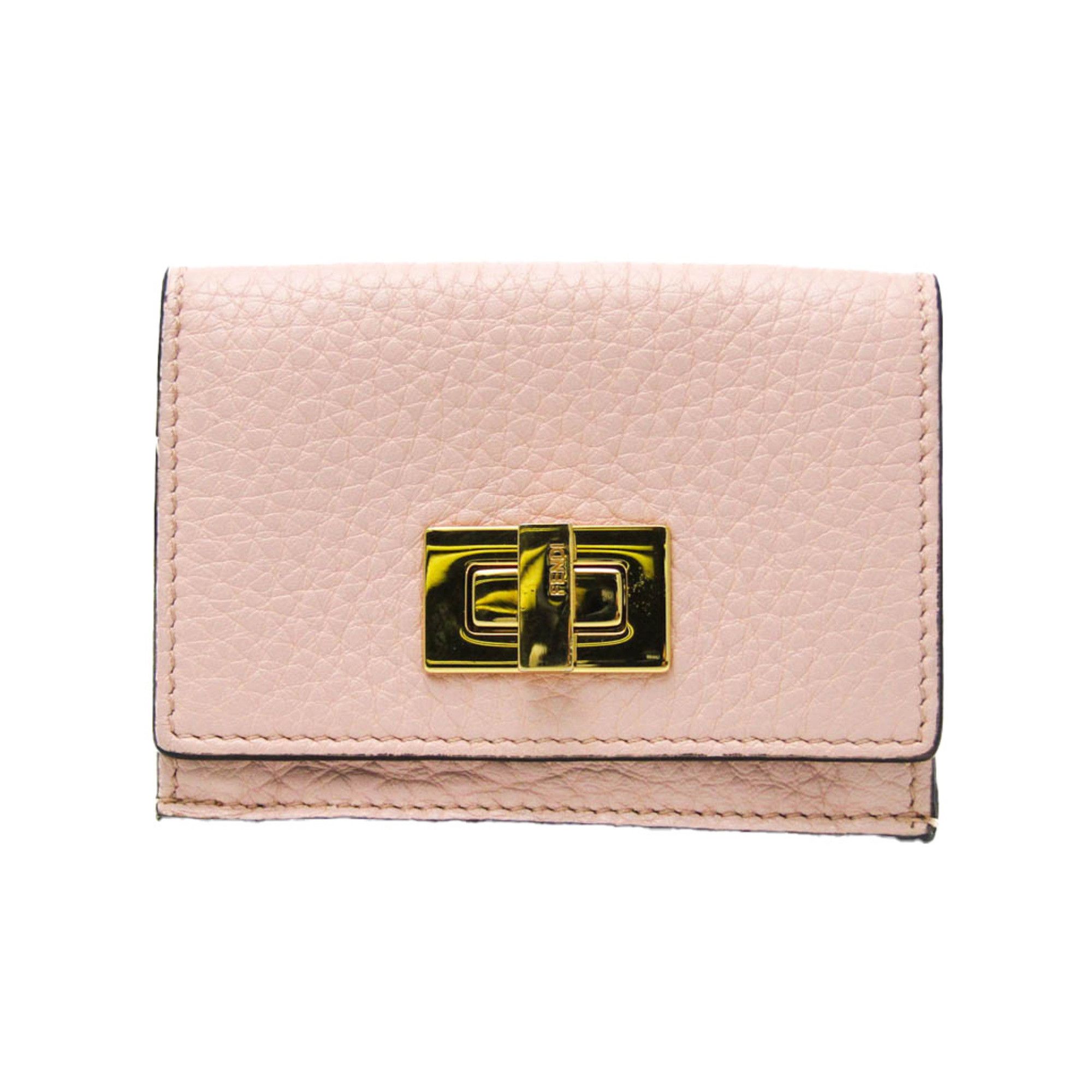 Fendi Peekaboo Pink Leather Wallet (Pre-Owned) Size ONE SIZE - 1 Thumbnail