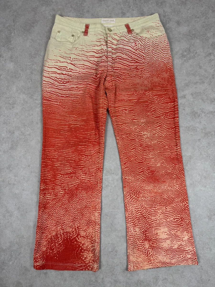 Roberto Cavalli 2000s Roberto Cavalli Red & White Coral Pants Size US 30 / EU 46 - 4 Thumbnail