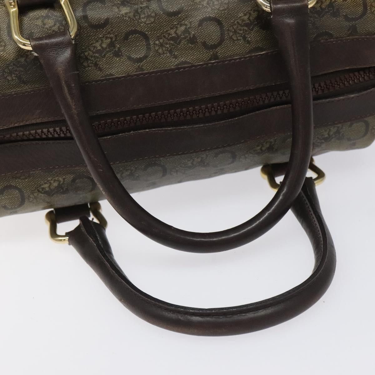 Celine CELINE C Sulky Hand Bag Pvc Dark Brown Gold Size ONE SIZE - 7 Thumbnail