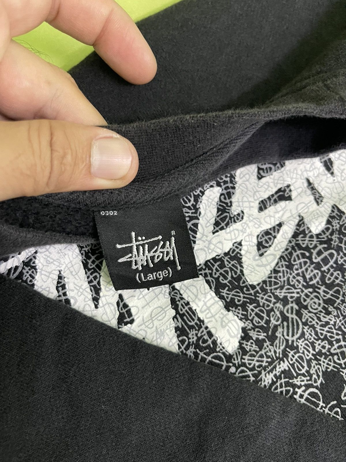 Stussy Vintage Stussy Dollar Sign Pattern Logo Sweatshirt Size US L / EU 52-54 / 3 - 13 Thumbnail