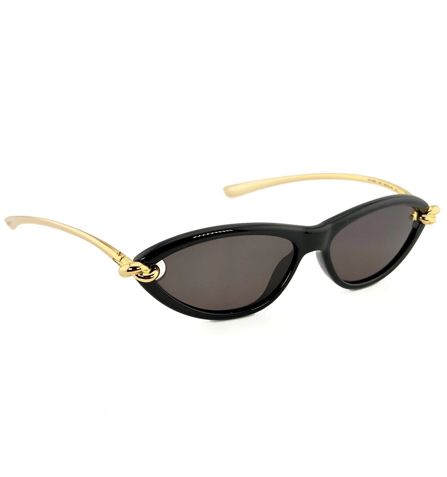 Bottega Veneta BOTTEGA VENETA KNOT Cat BV1390S Gold Black Narrow 1390 001 Size ONE SIZE - 7 Thumbnail