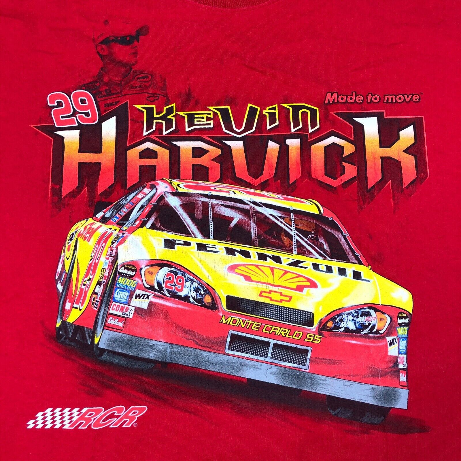Chase Authentics × NASCAR Kevin Harvick 29 Nascar Racing Tee T Shirt Red Size XL B4 Size US XL / EU 56 / 4 - 2 Thumbnail