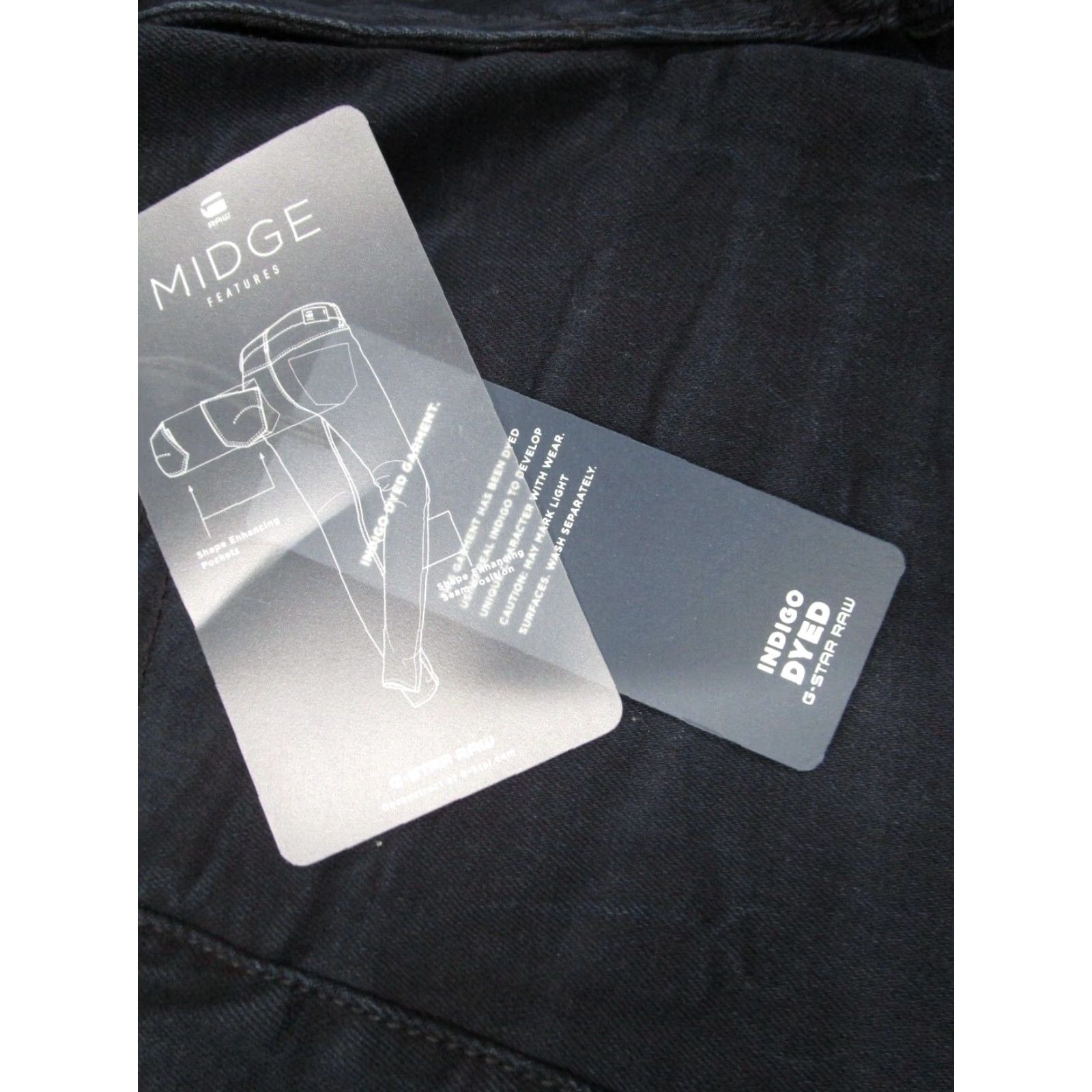 G-Star G-Star Raw Womens Blue Midge Straight Indigo Dyed Denim Jeans Size 25 x 30 Mid Rise 5-Pocket Cotton Blend Size 42" / US 20 - 4 Thumbnail