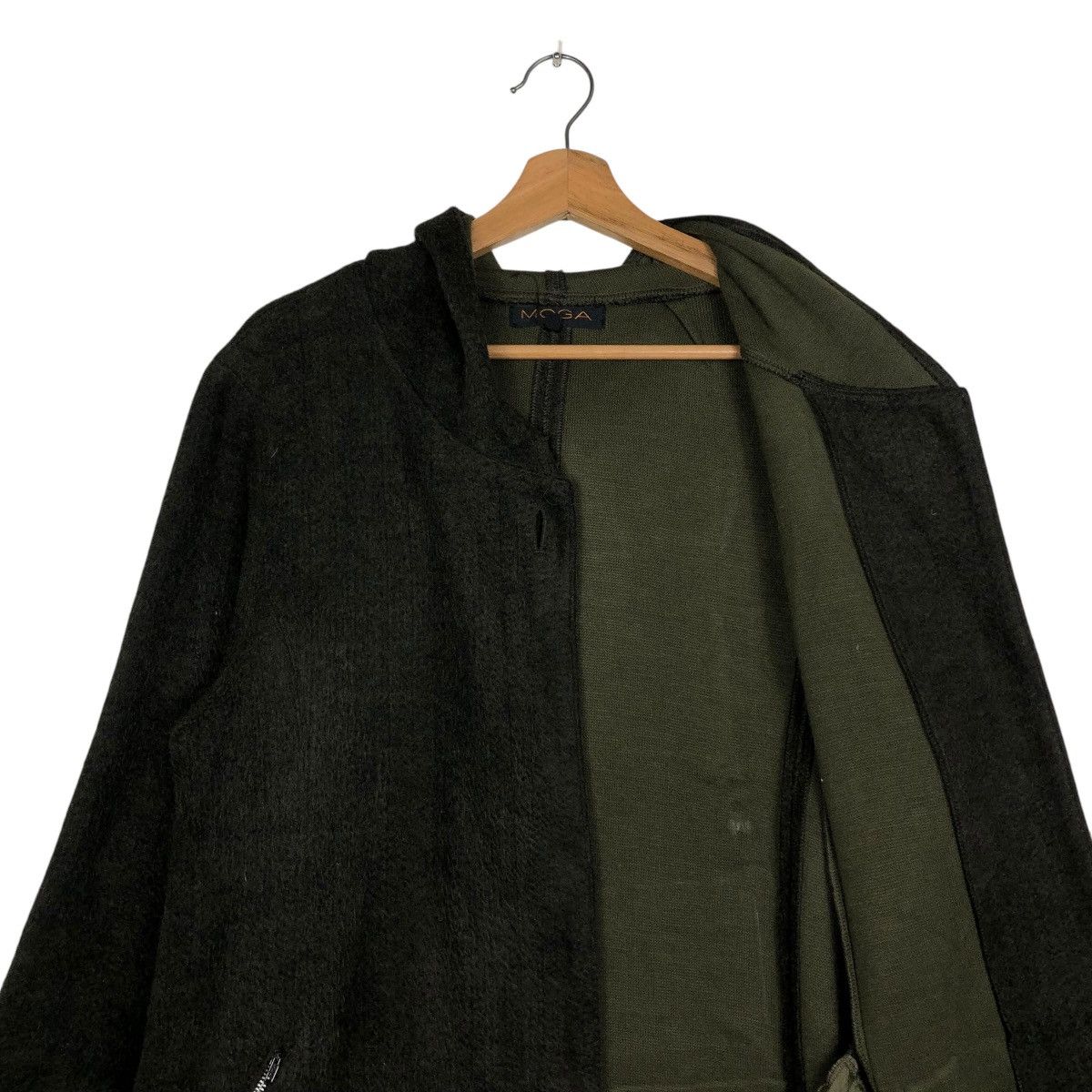 Japanese Brand 🔥VINTAGE WOOL LONG JACKET MOGA MINK FUR HOODIE Size US L / EU 52-54 / 3 - 16 Thumbnail