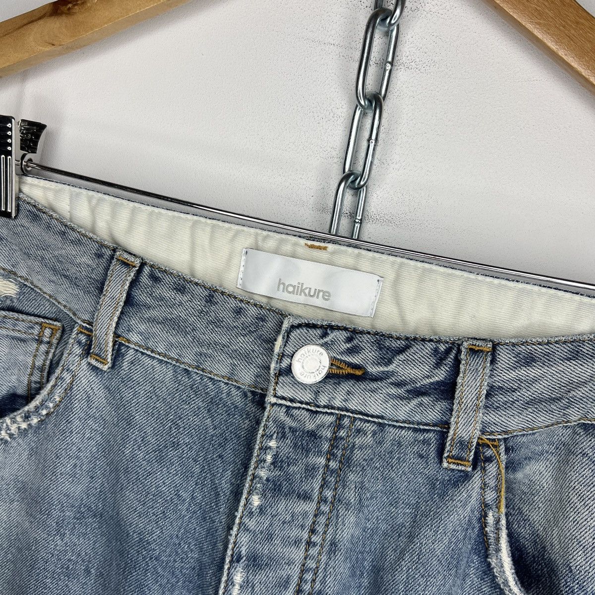 Designer × Haikure Haikure Denim Jeans Trousers Distressed Straight Size US 33 - 4 Thumbnail