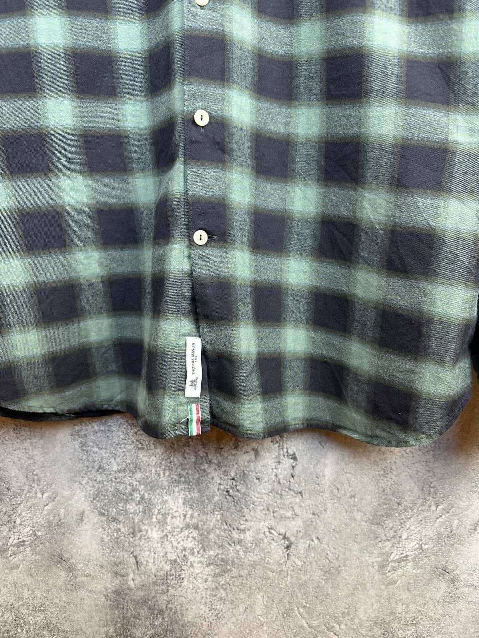 Tintoria Mattei Tintoria Mattei 954 Thomas Mason Check Plaid Casual Shirt Size US XXL / EU 58 / 5 - 7 Thumbnail