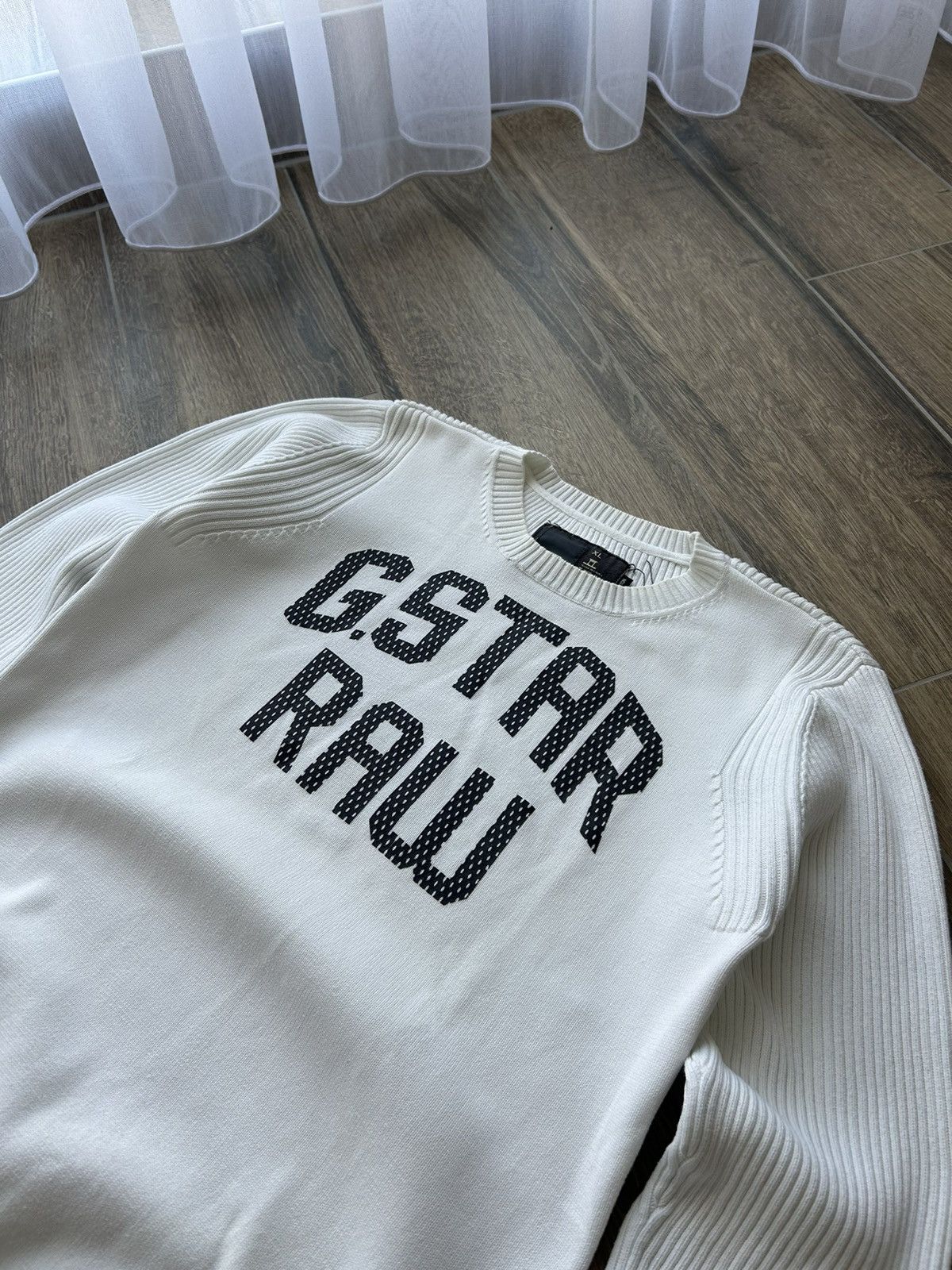 G-Star × Vintage Vintage G Star Raw big logo sweatshirt mens y2k rare Size US L / EU 52-54 / 3 - 2 Thumbnail
