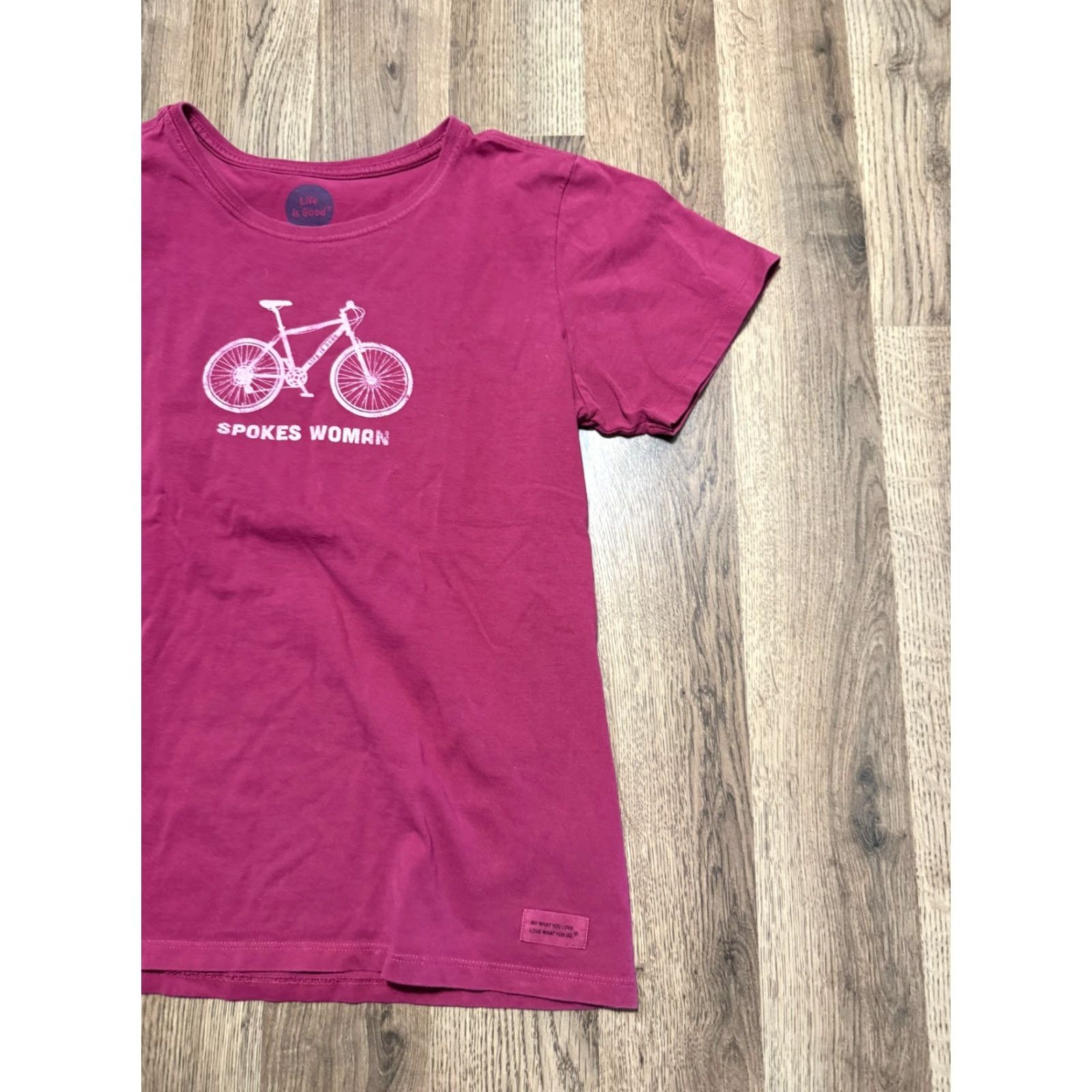 Life is Good Life is Good Shirts Women's Medium Purple Short Sleeve Crew Neck Basic Tees Size M / US 6-8 / IT 42-44 - 3 Thumbnail