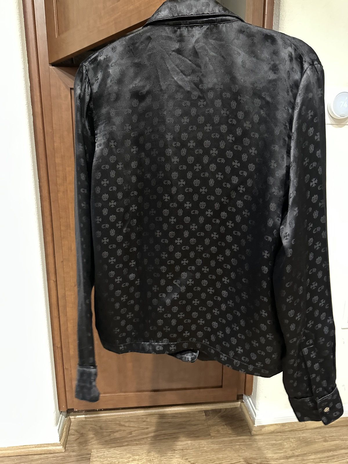 Chrome Hearts 100% silk sterling silver hardware button up shirt Size US M / EU 48-50 / 2 - 2 Thumbnail
