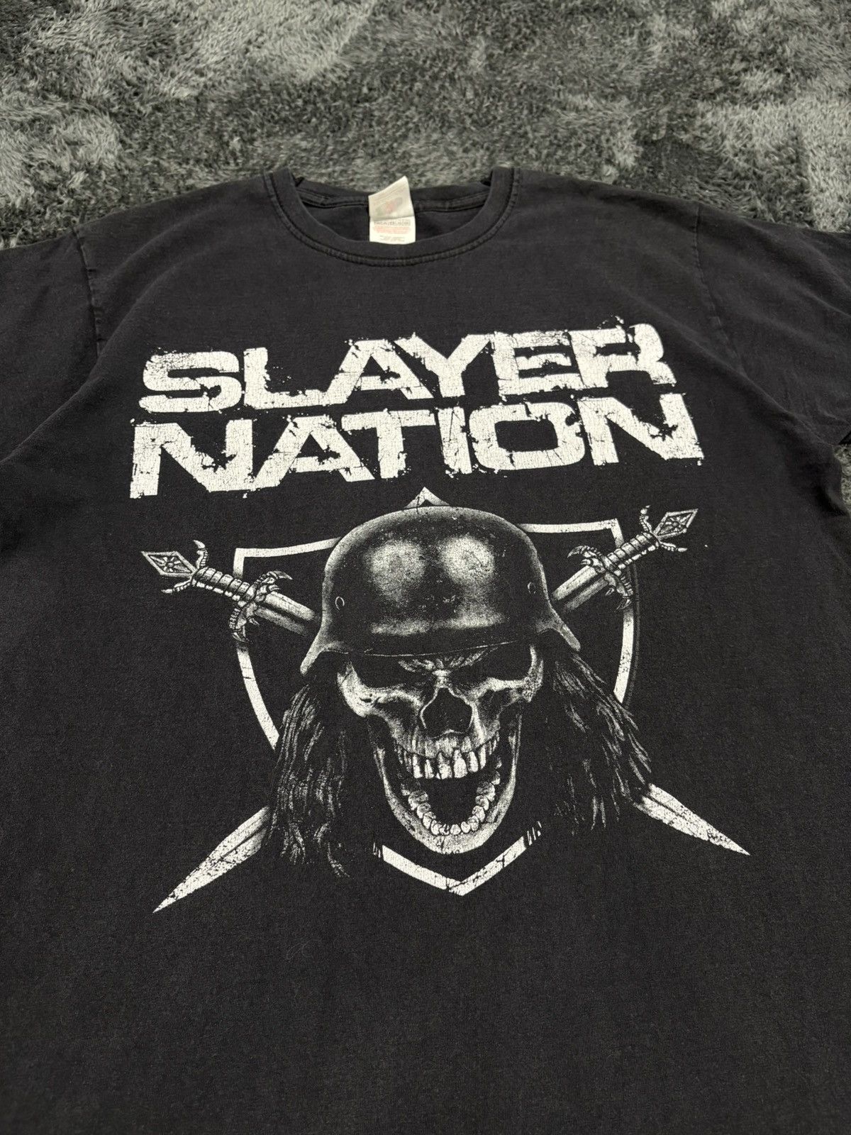 Band Tees Vintage Slayer Nation Rock Tee Size US S / EU 44-46 / 1 - 2 Thumbnail