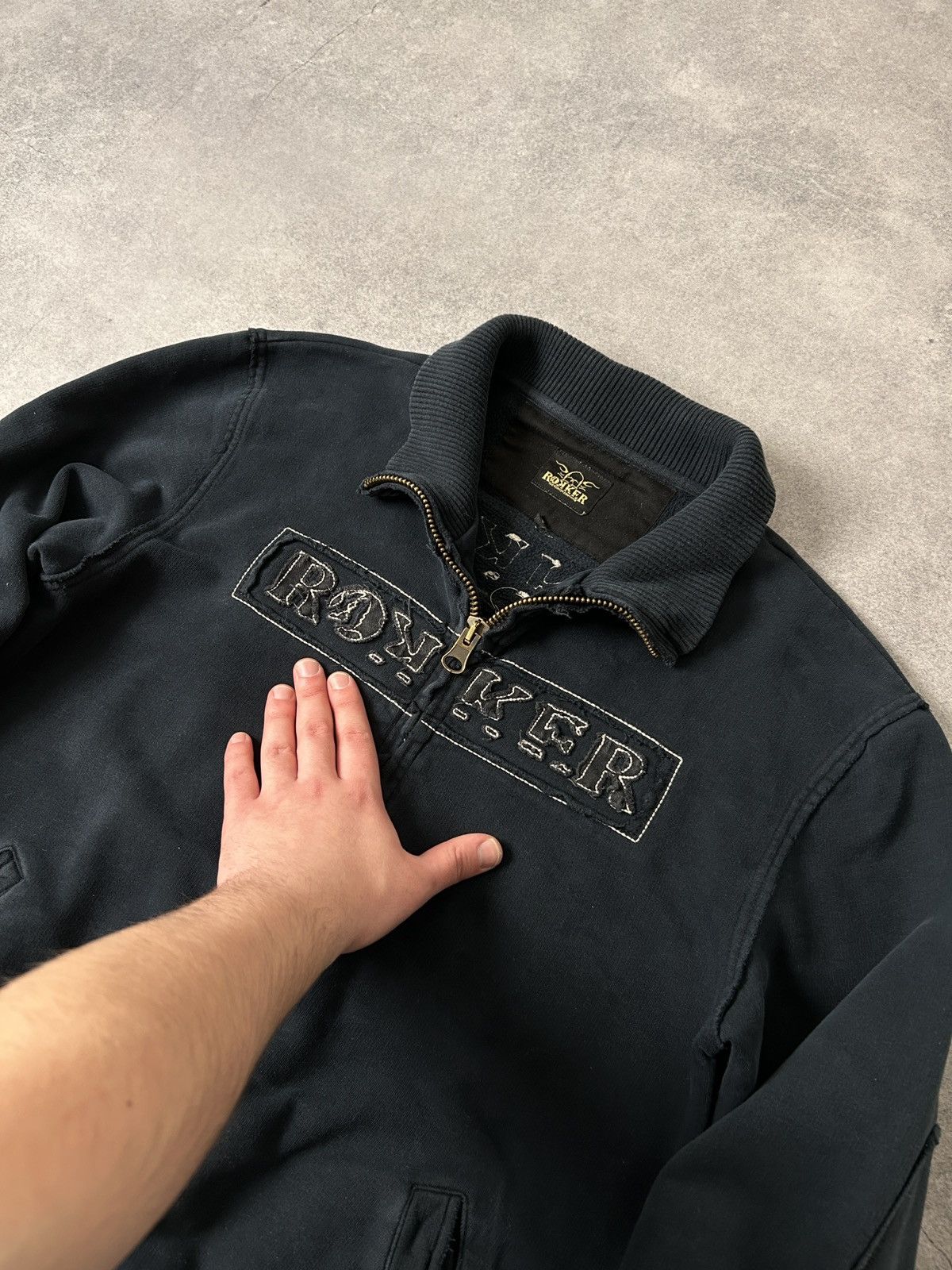 THE ROKKER COMPANY The Rokker company zip-sweatshirt big logo blue Size US M / EU 48-50 / 2 - 6 Thumbnail