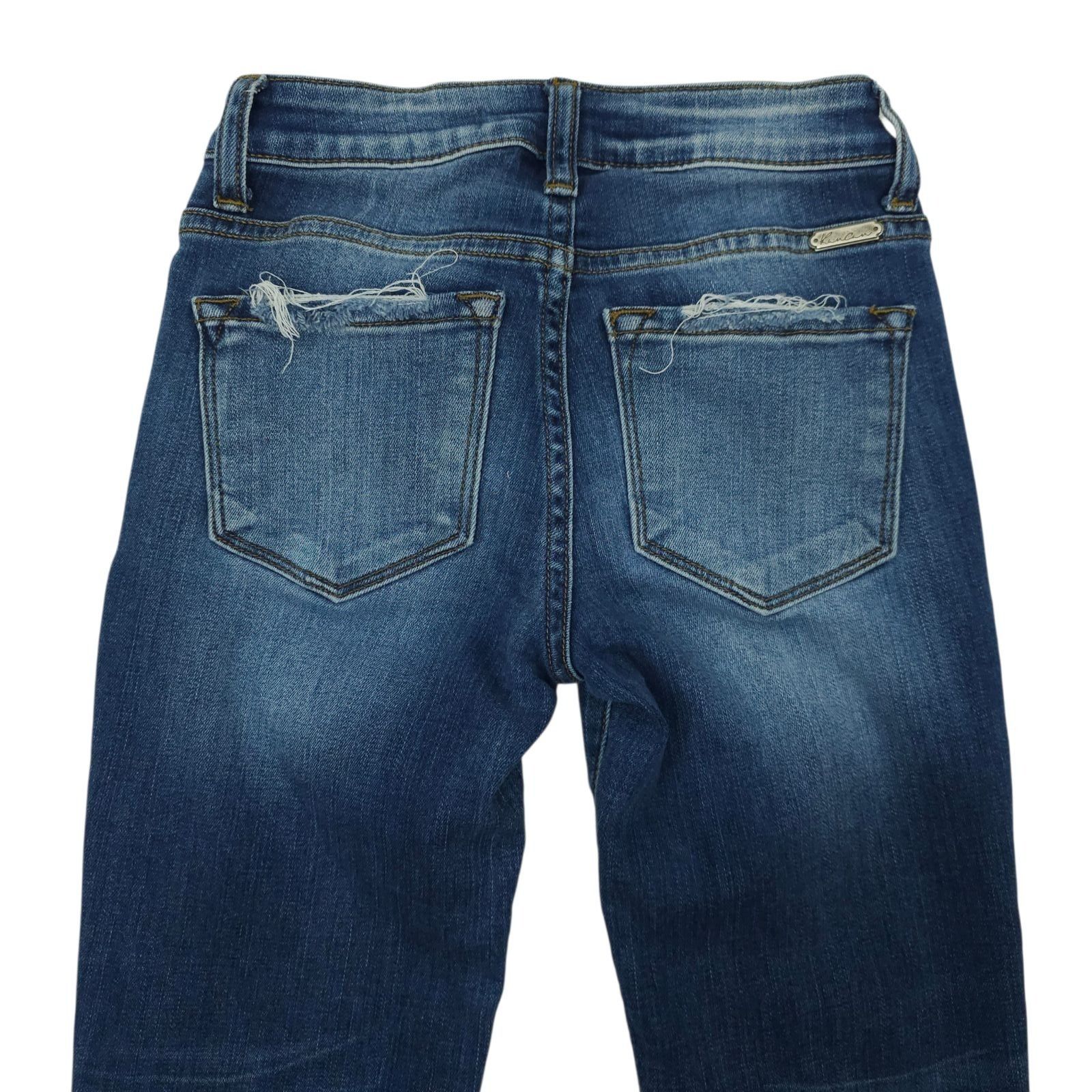 Kancan USA KanCan Gemma Skinny Jean 0/23 Mid Rise Distressed Raw Hem Size 22" - 12 Thumbnail