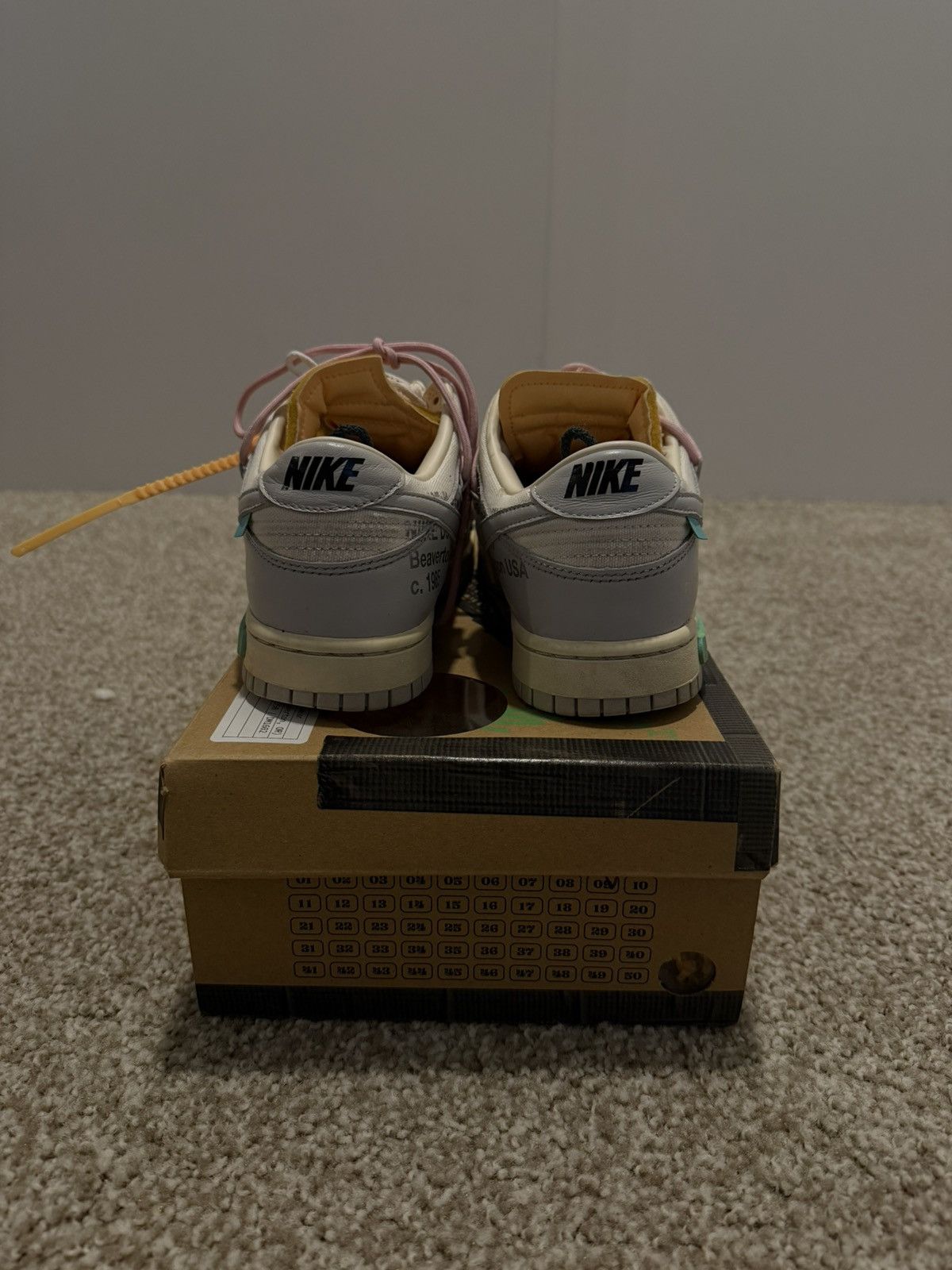 Nike × Off-White Nike Off White Dunks Lot 9 of 50 Size US 8.5 / EU 41-42 - 3 Thumbnail
