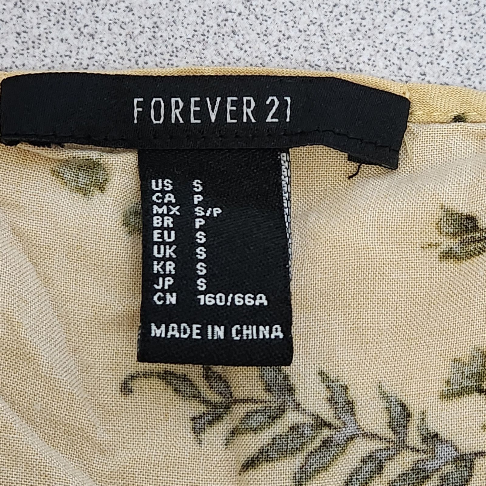 Forever 21 Forever 21 Yellow Pink Floral Spaghetti Strap Jumper Small Size 30" / US 8 / IT 44 - 3 Thumbnail