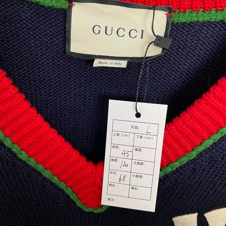 Gucci Gucci NY co-branded red and green sweater 2502-Nextarrow Size US L / EU 52-54 / 3 - 2 Thumbnail