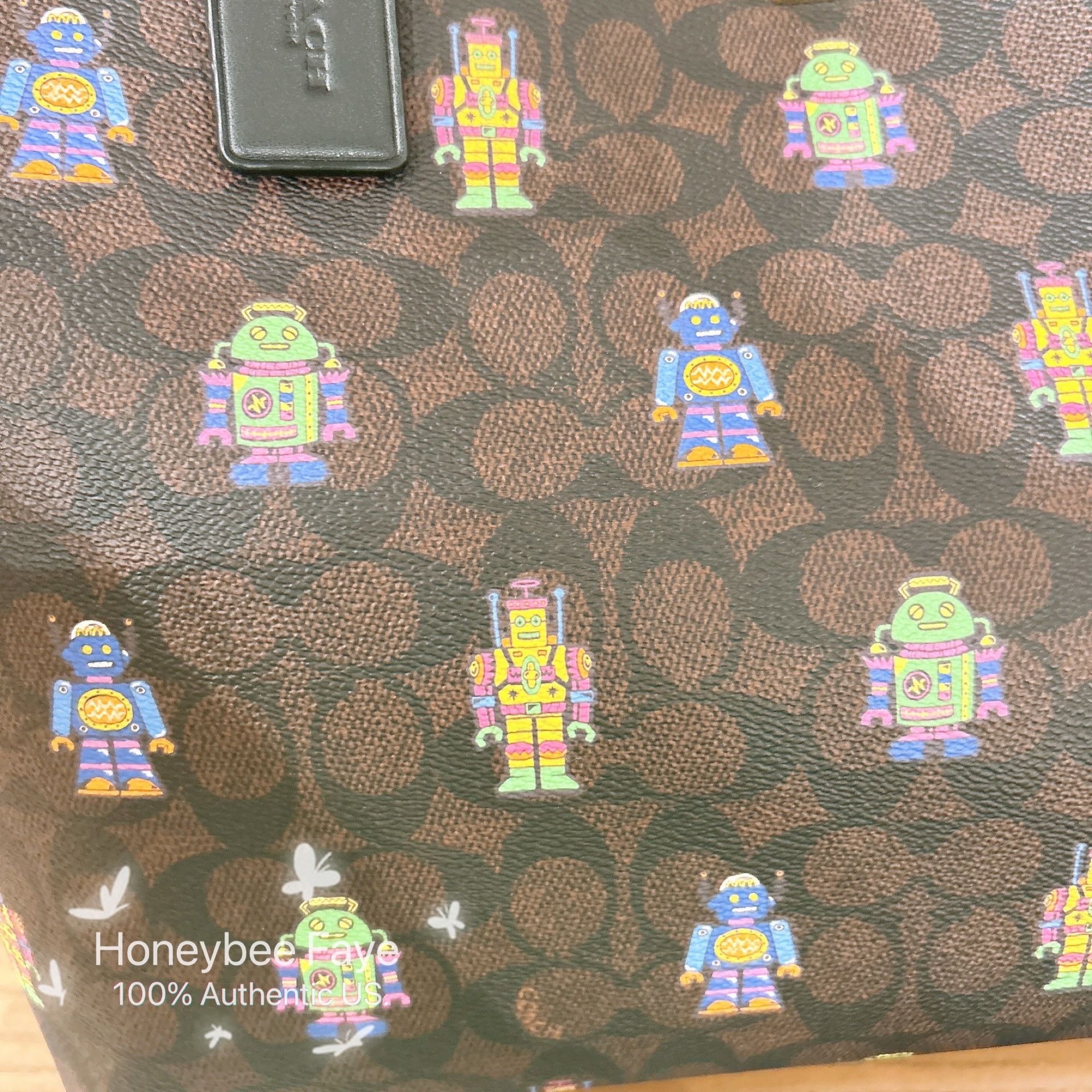 Coach Cosmic Coach City Tote Bag With Robot Print CW027 Size ONE SIZE - 6 Thumbnail