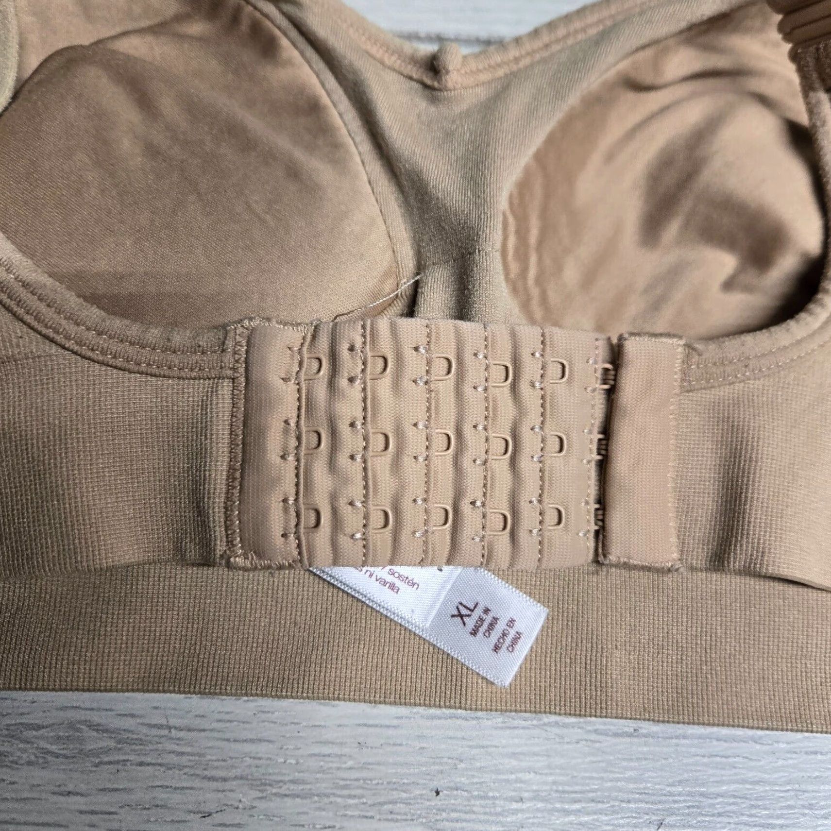 Vintage GILLIGAN & O'MALLEY Nursing Bra XL Beige Wireless Soft Floral Lace Women's Size ONE SIZE - 3 Thumbnail