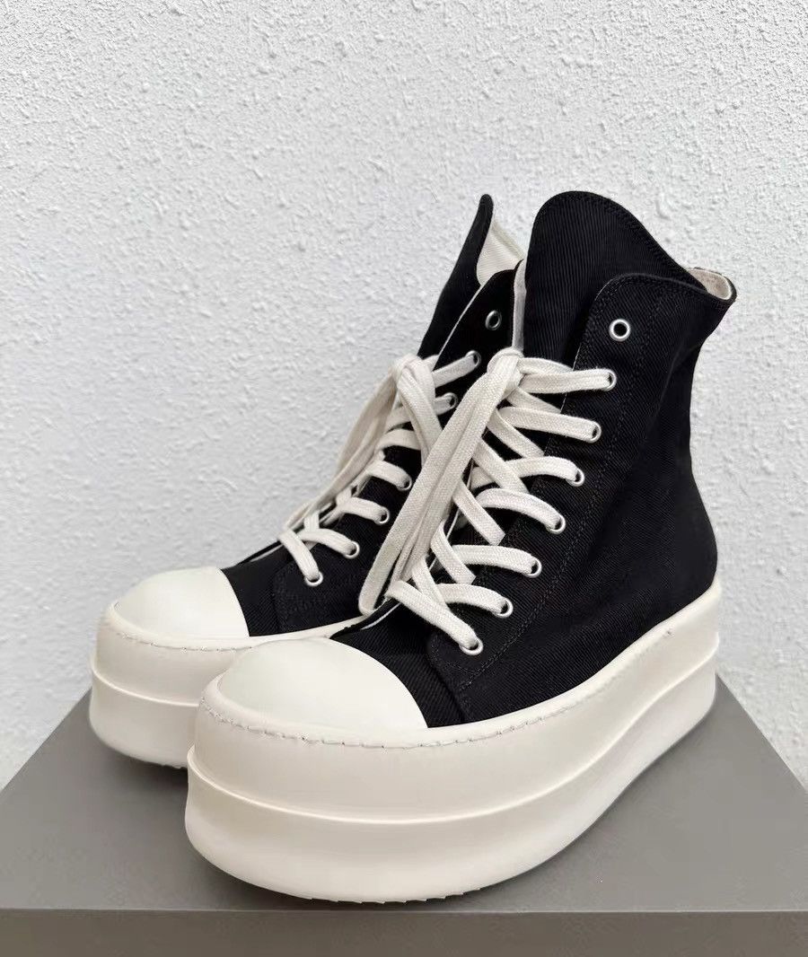 Rick Owens Rick Owens DRKSHDW Canvas High-Top Sneakers Size US 7 / EU 40 - 3 Thumbnail