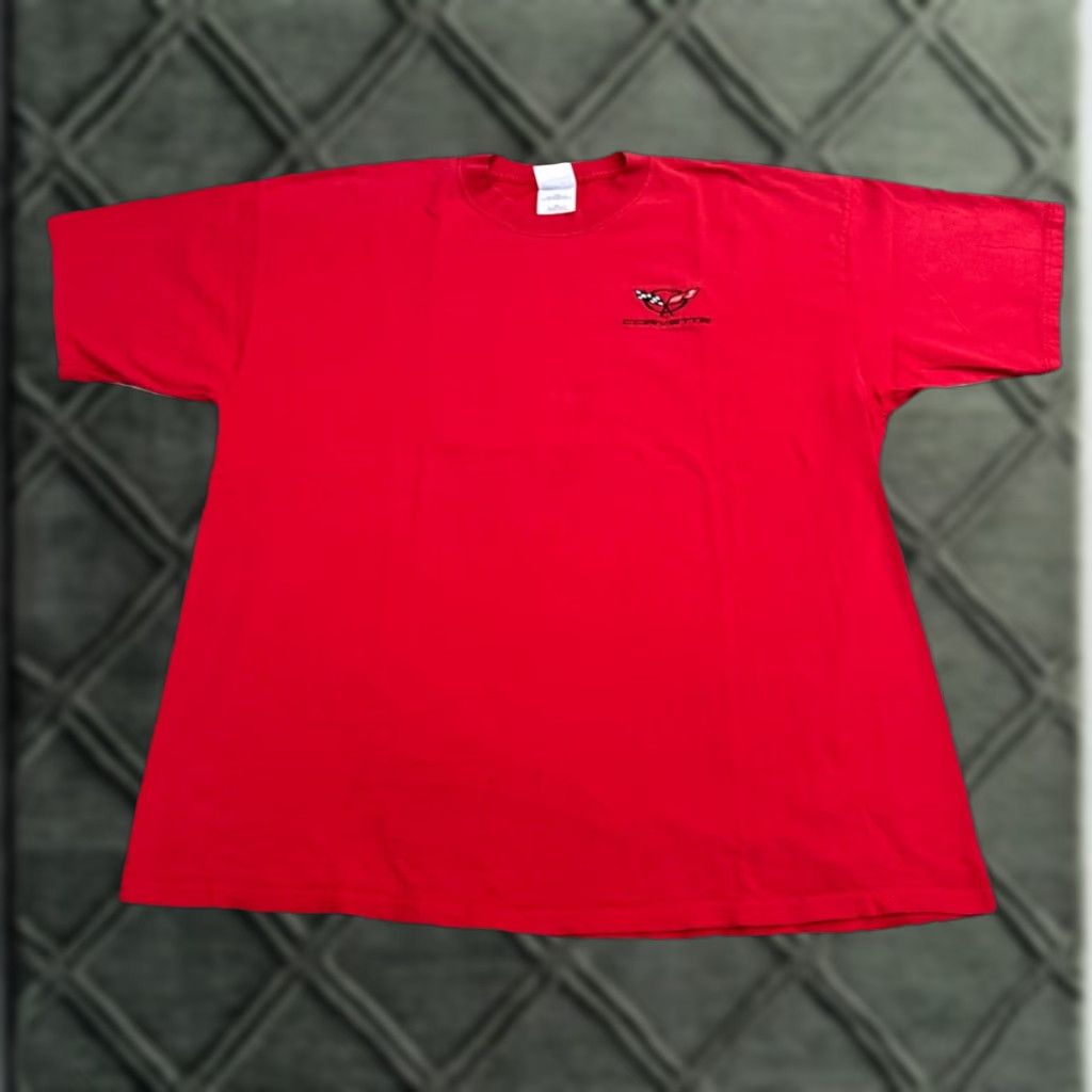 Vintage VINTAGE Chevrolet Corvette Red Embroidered T-Shirt 2XL Mens 90s Size US XXL / EU 58 / 5 - 1 Thumbnail