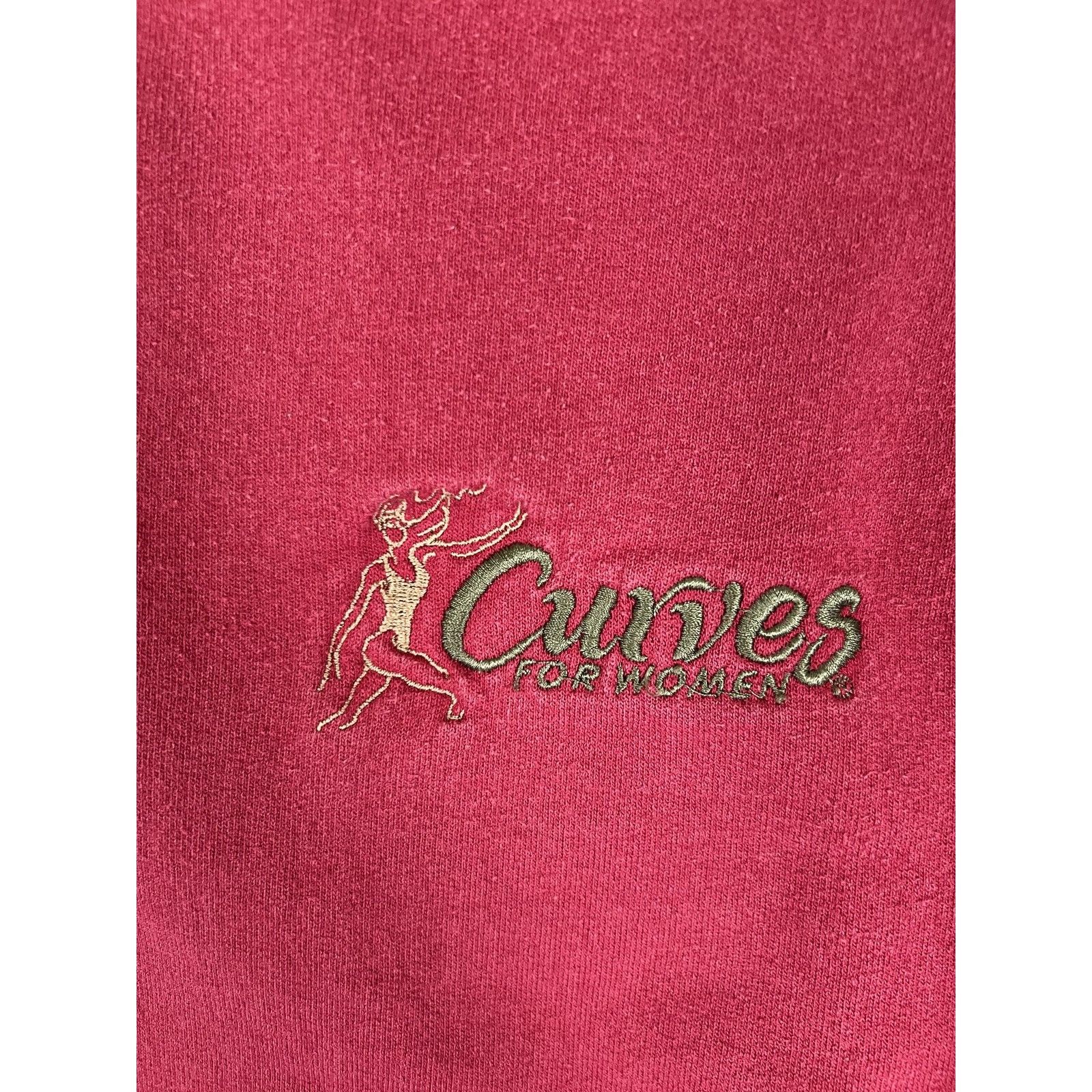 Vintage Vintage Curves for Women Sweatshirt Women's Large Maroon Cre Size L / US 10 / IT 46 - 2 Thumbnail