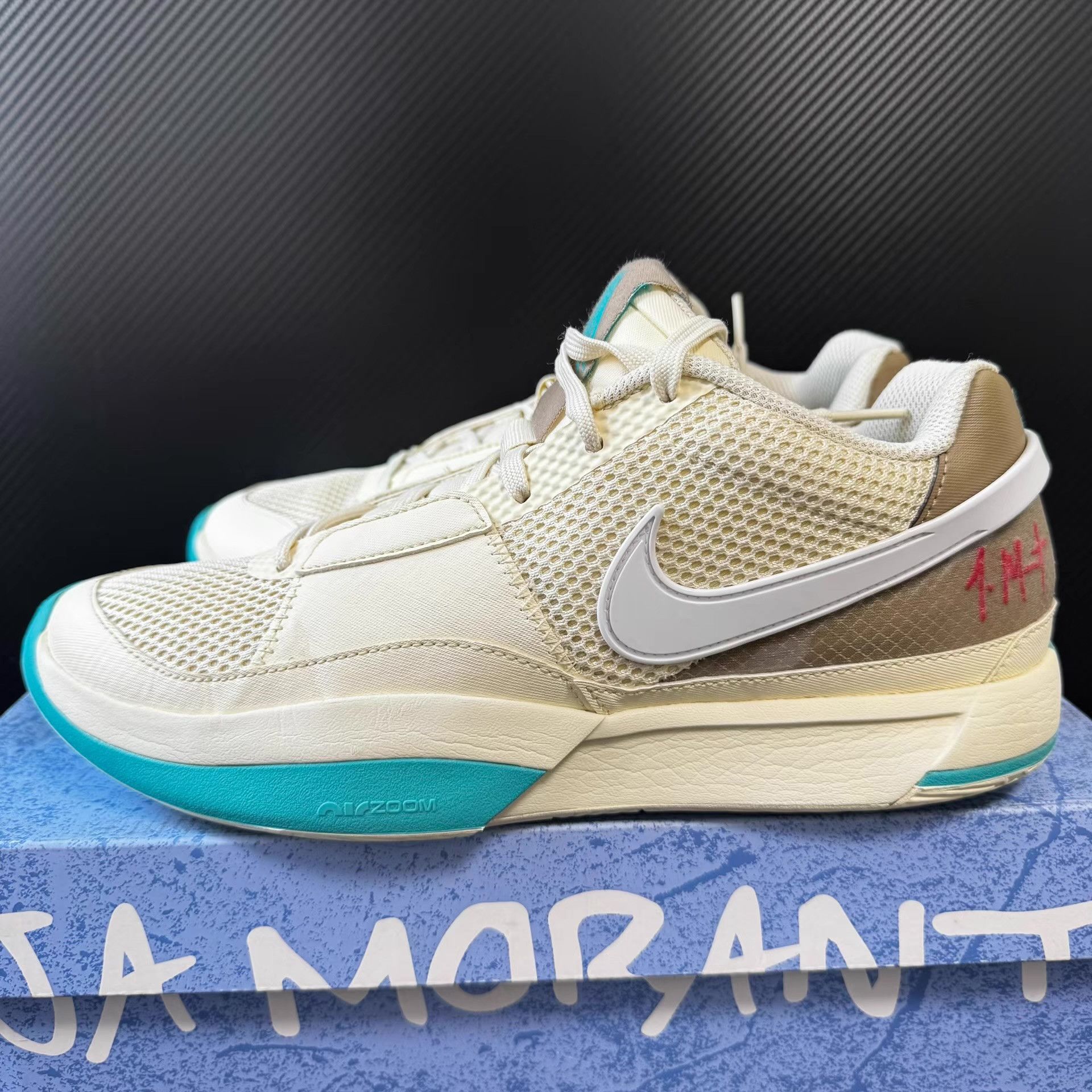 Nike Nike Ja 1 Off White & Cyan Colorway Low-to. Q10 Size US 9 / EU 42 - 1 Thumbnail