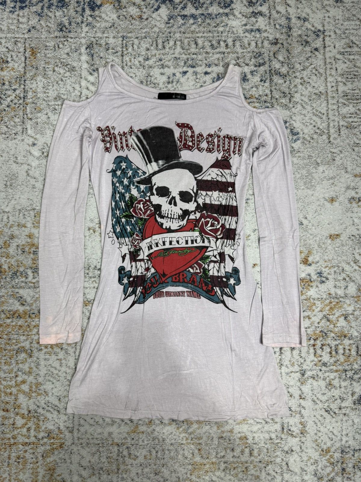 20471120 Rmg y2k style skull art long sleeve Size M / US 6-8 / IT 42-44 - 1 Thumbnail
