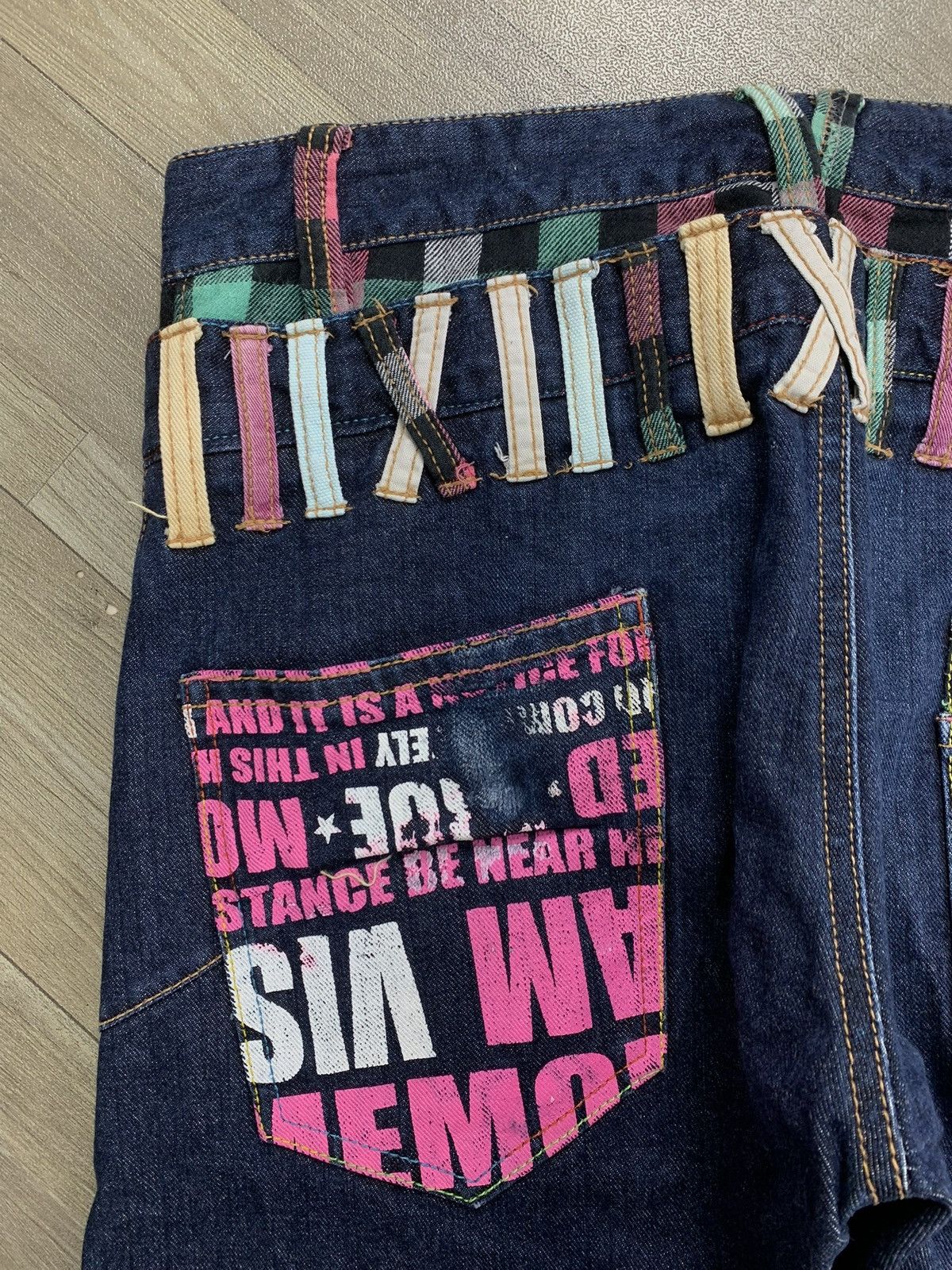 Japanese Brand 2000s Sorridere Doubel Waist Punk Ifsix Lgb Style Jeans Size US 32 / EU 48 - 14 Thumbnail