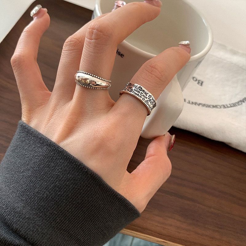 Jewelry Vintage Jewelry Rings Open Size Chrome Ring (Size 7-13) Size ONE SIZE - 3 Thumbnail