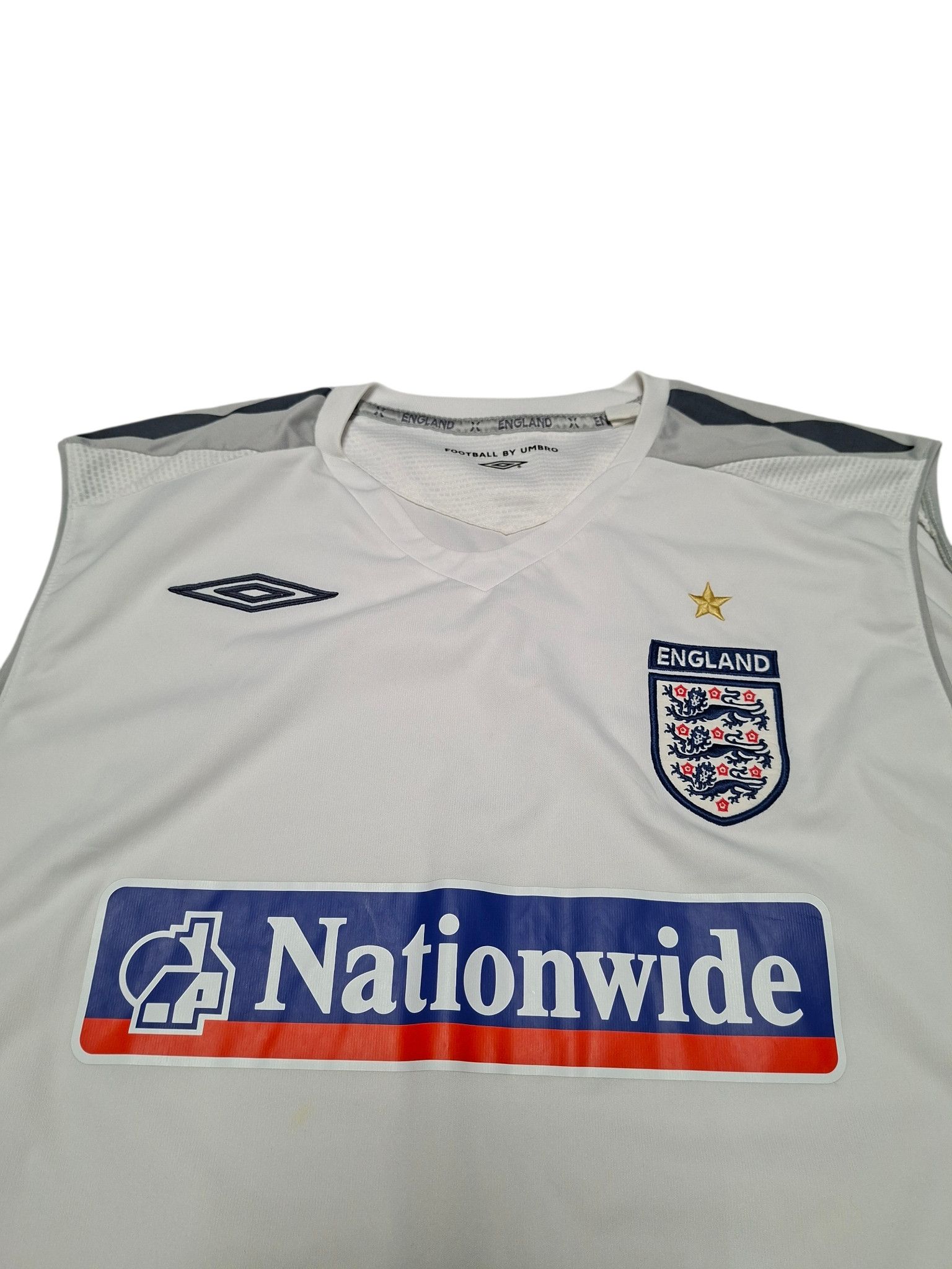 Umbro UMBRO ENGLAND NATIONWIDE VINTAGE SOCCER SLEVELESS TEE JERSEY Size US XXL / EU 58 / 5 - 2 Thumbnail