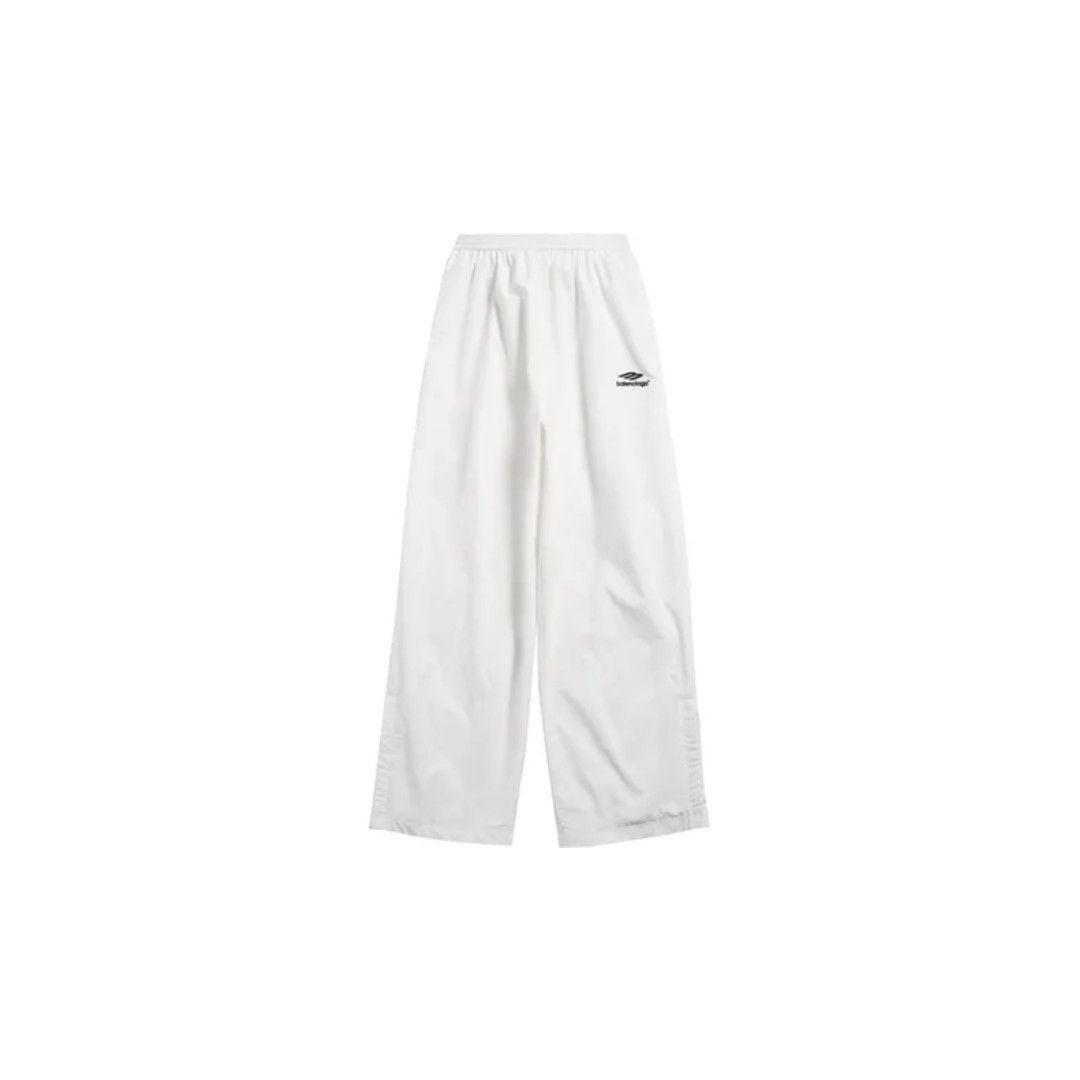 Balenciaga o1in1g0126 3B Sports Icon Tracksuit Pants in White Size 25" / US 0 / IT 36 - 1 Thumbnail